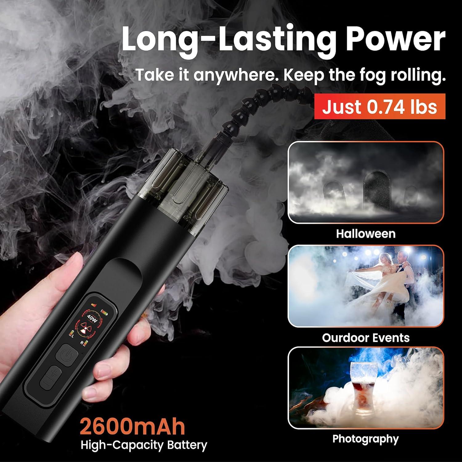 Máquina de Niebla Portátil 40W - Carga Rápida 18W - H1