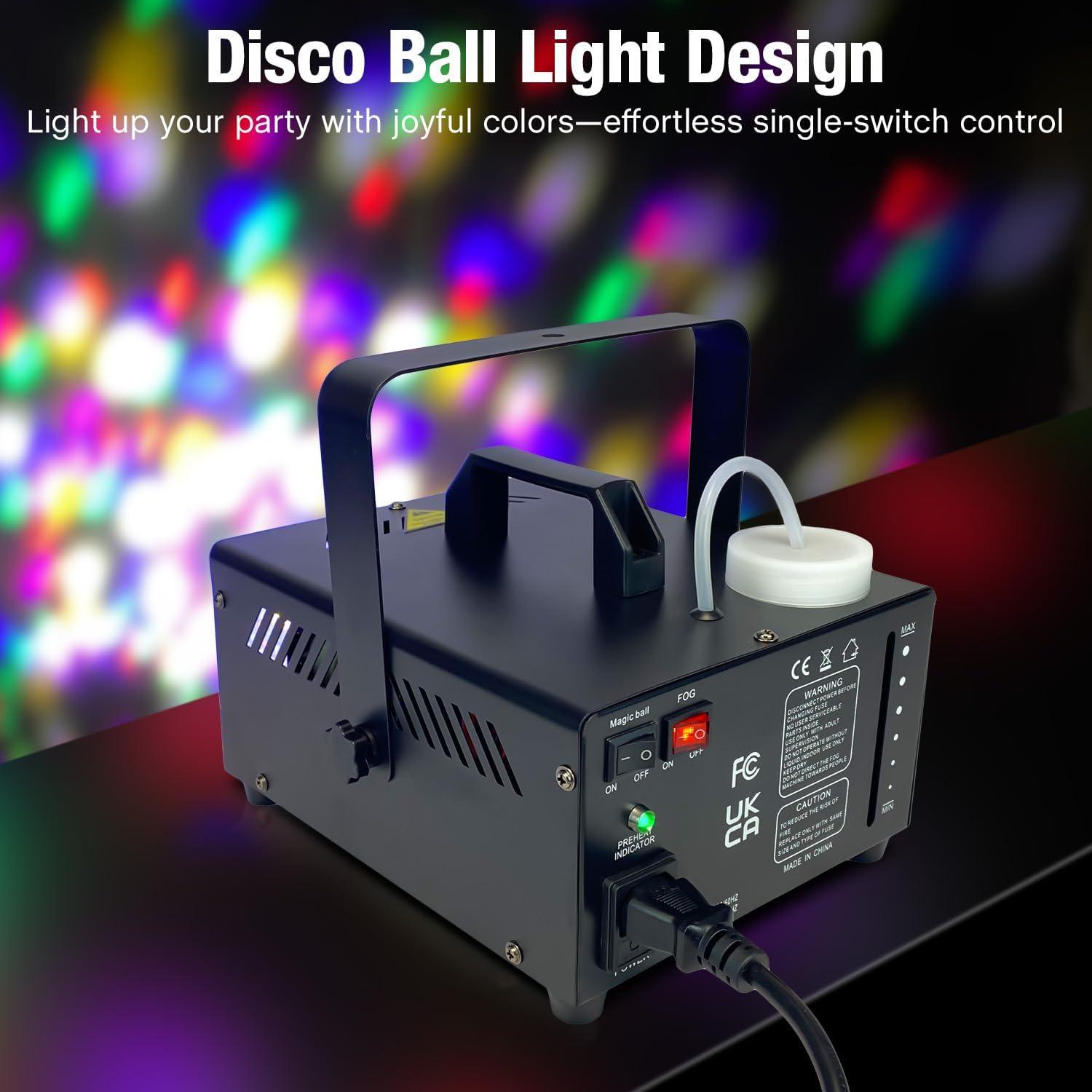 Máquina de Niebla 600W JIYUZEST con Control Remoto y LED