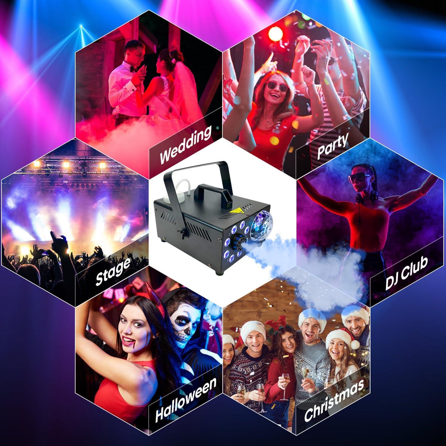 Máquina de Niebla 600W JIYUZEST con Control Remoto y LED