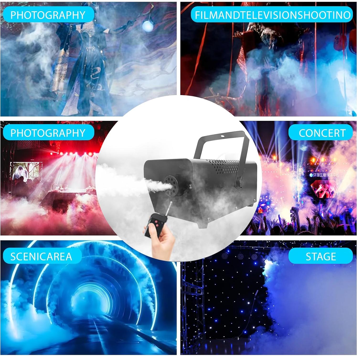 Máquina de Niebla 400W Mini con Control Remoto y Tanque 500ml