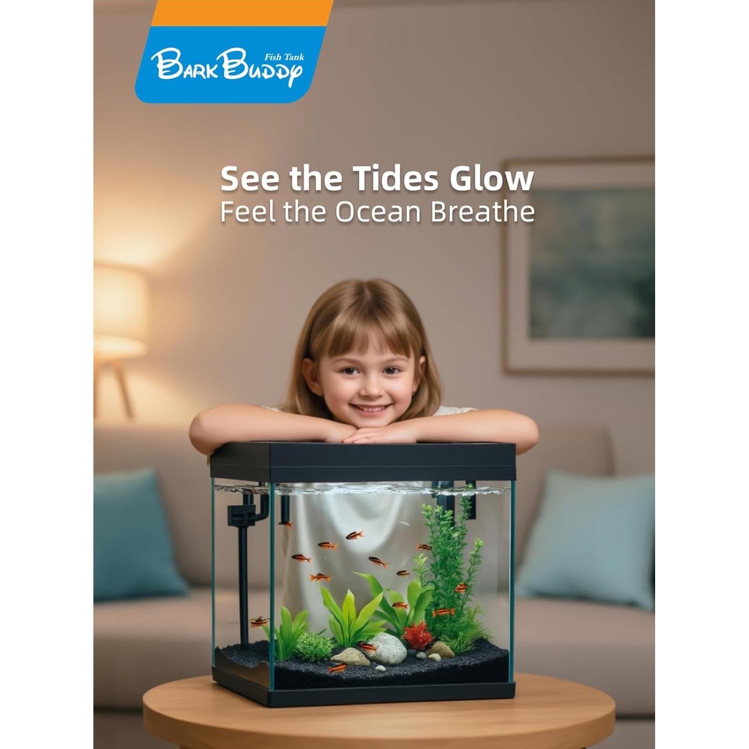 Acuario Inteligente BarkBuddy 9.5L Autolimpiante LED 7 Colores