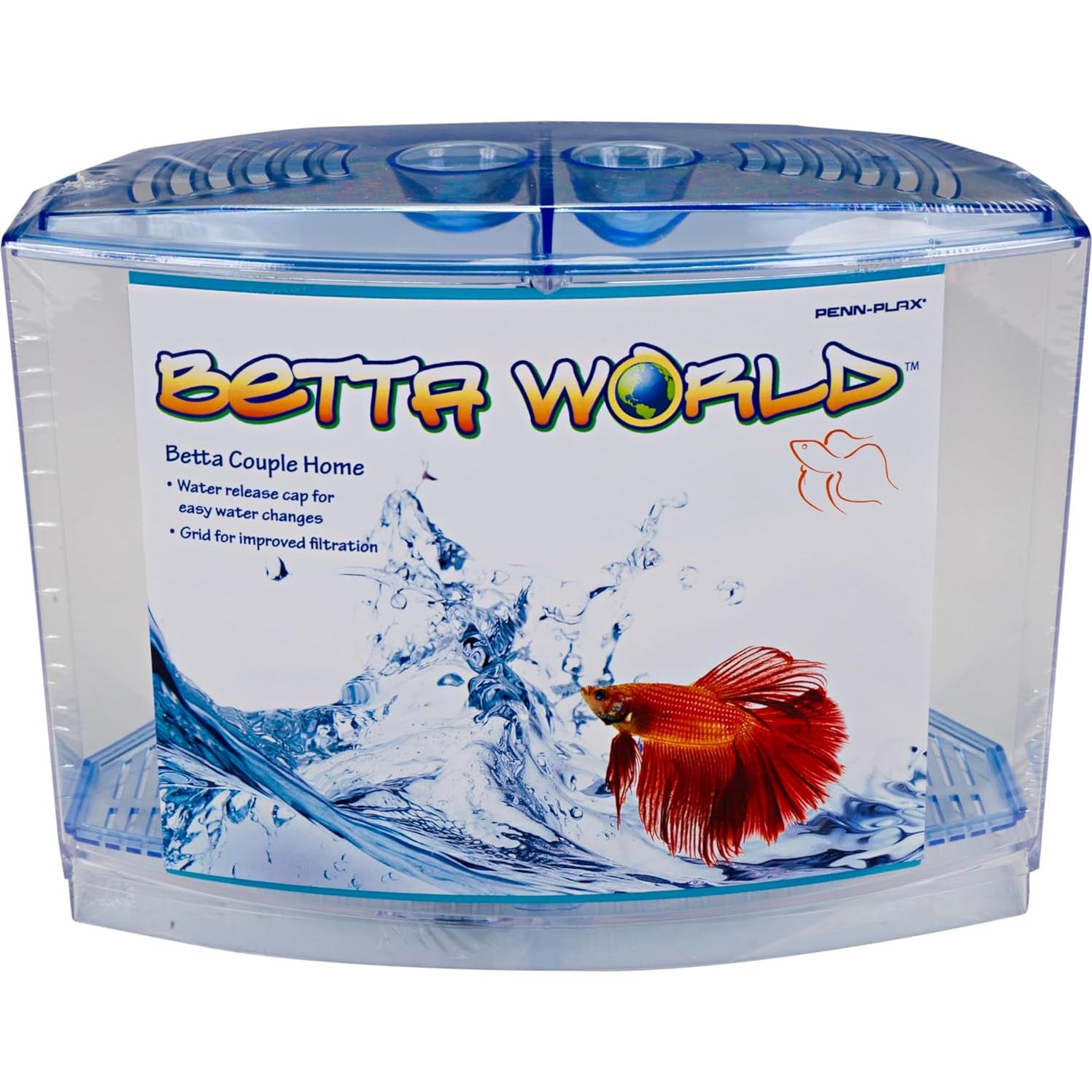 Kit Acuario Penn-Plax Doble Betta Bowfront 19.69x15.24cm