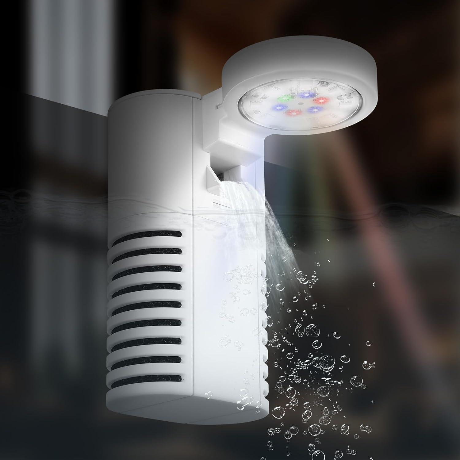 Acuario de Escritorio 3 Galones Zingbabu con Luz LED 7 Colores