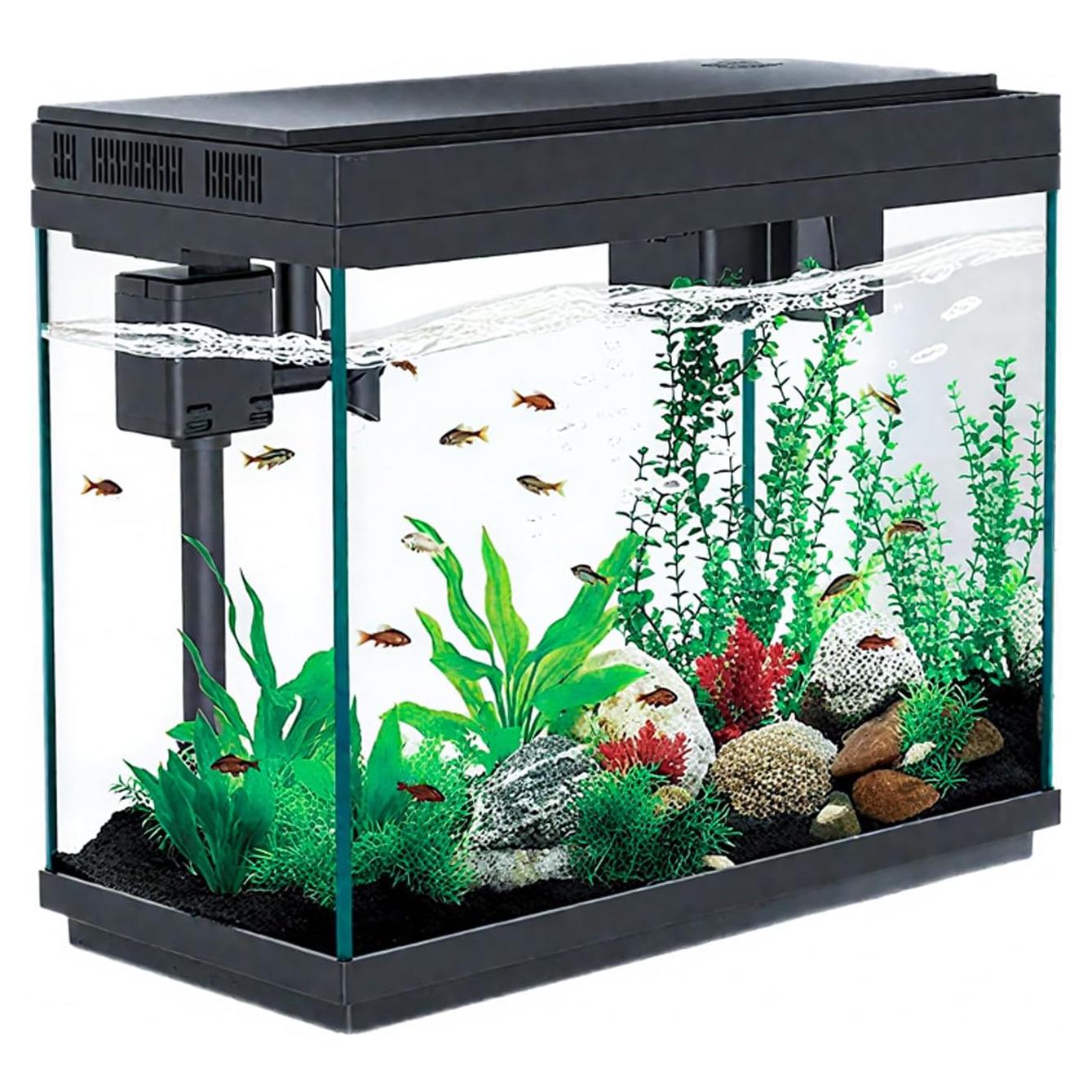 Acuario Inteligente BarkBuddy 9.5L con Humidificador y Luz 7 Colores