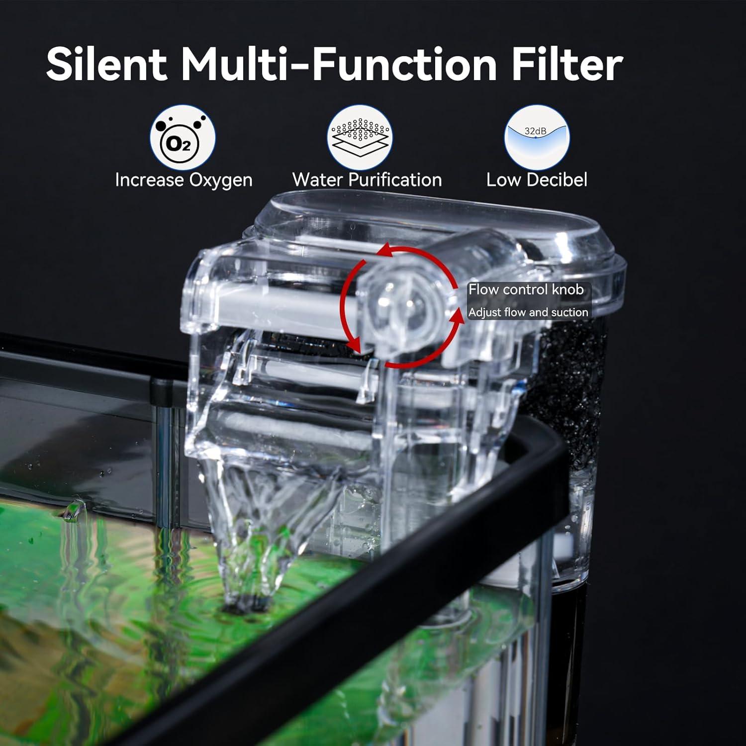 Kit de Acuario 1.5 Galones Wagrvuy con Filtración y LED