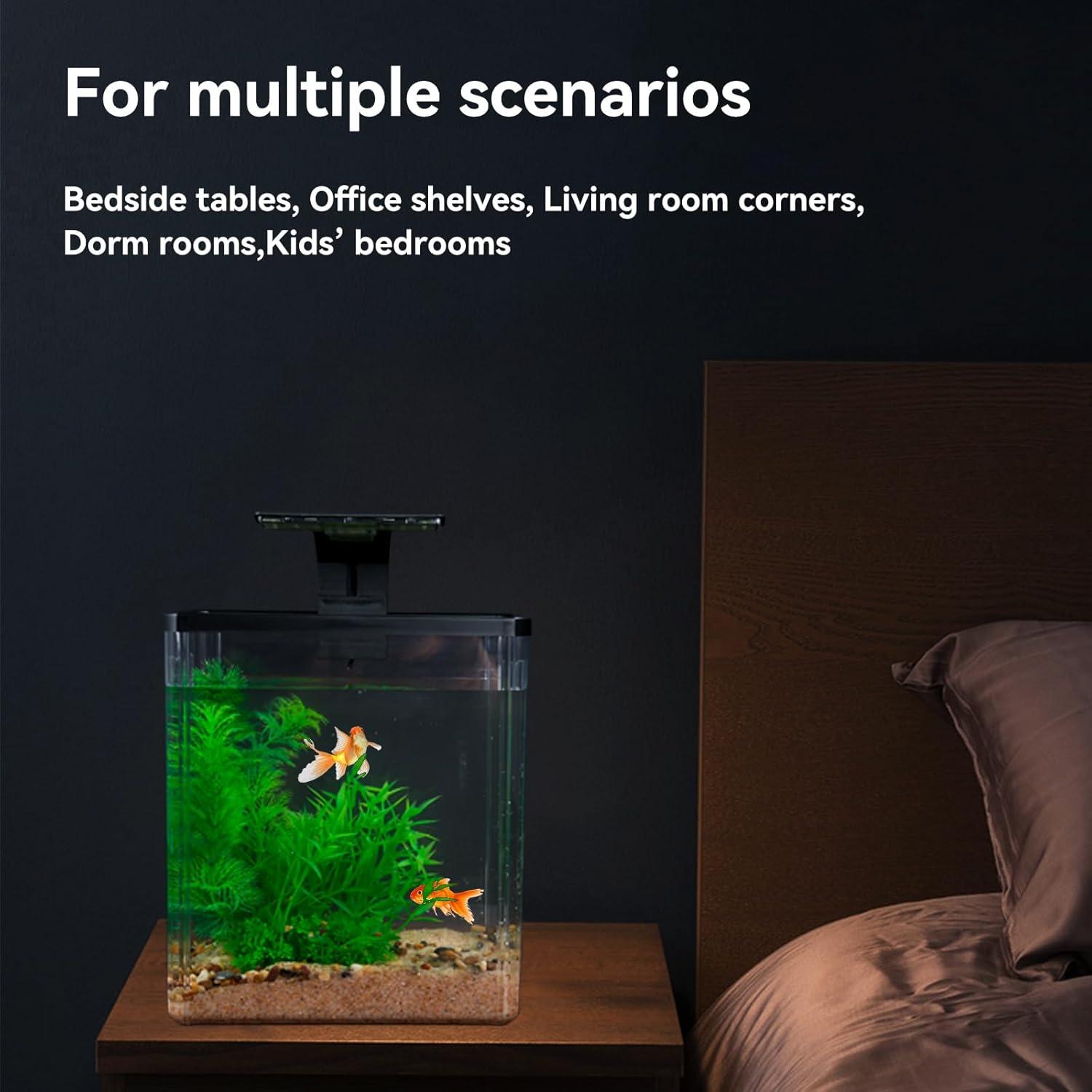 Kit de Acuario 1.5 Galones Wagrvuy con Filtración y LED