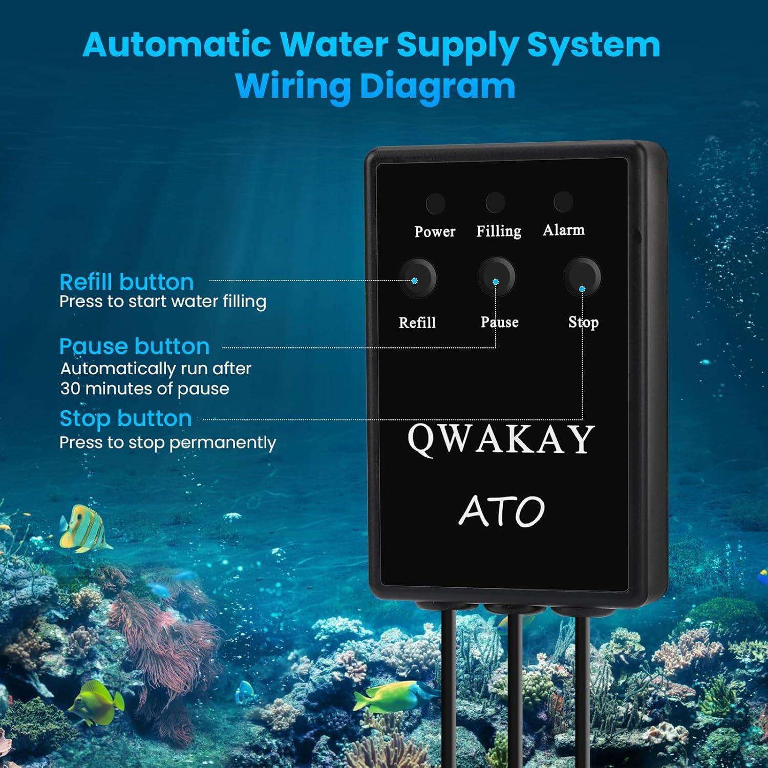 Sistema de Relleno Automático ATO Qwakay para Acuarios