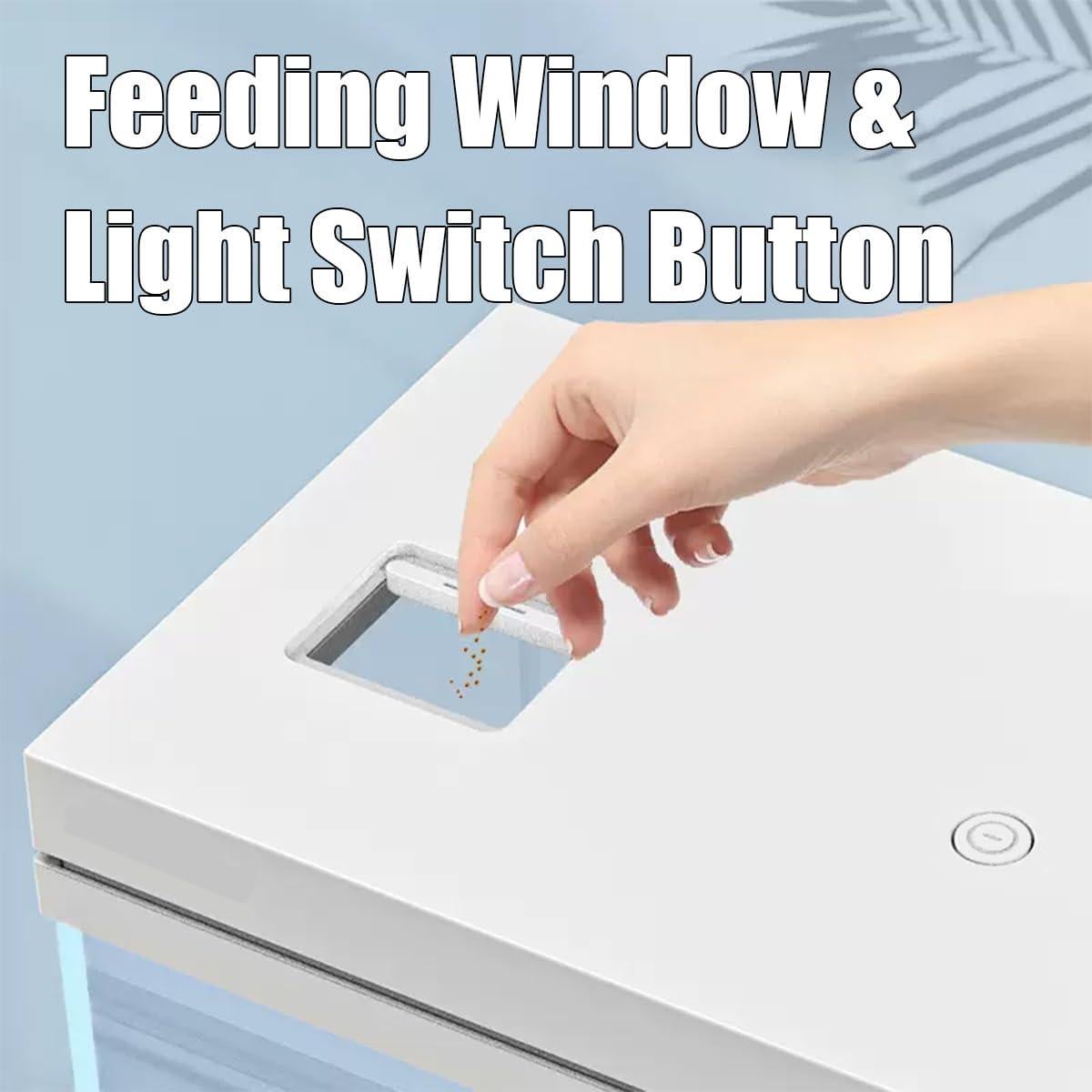 Acuario 9.5L Sundi con Filtro y Luz LED para Agua Dulce