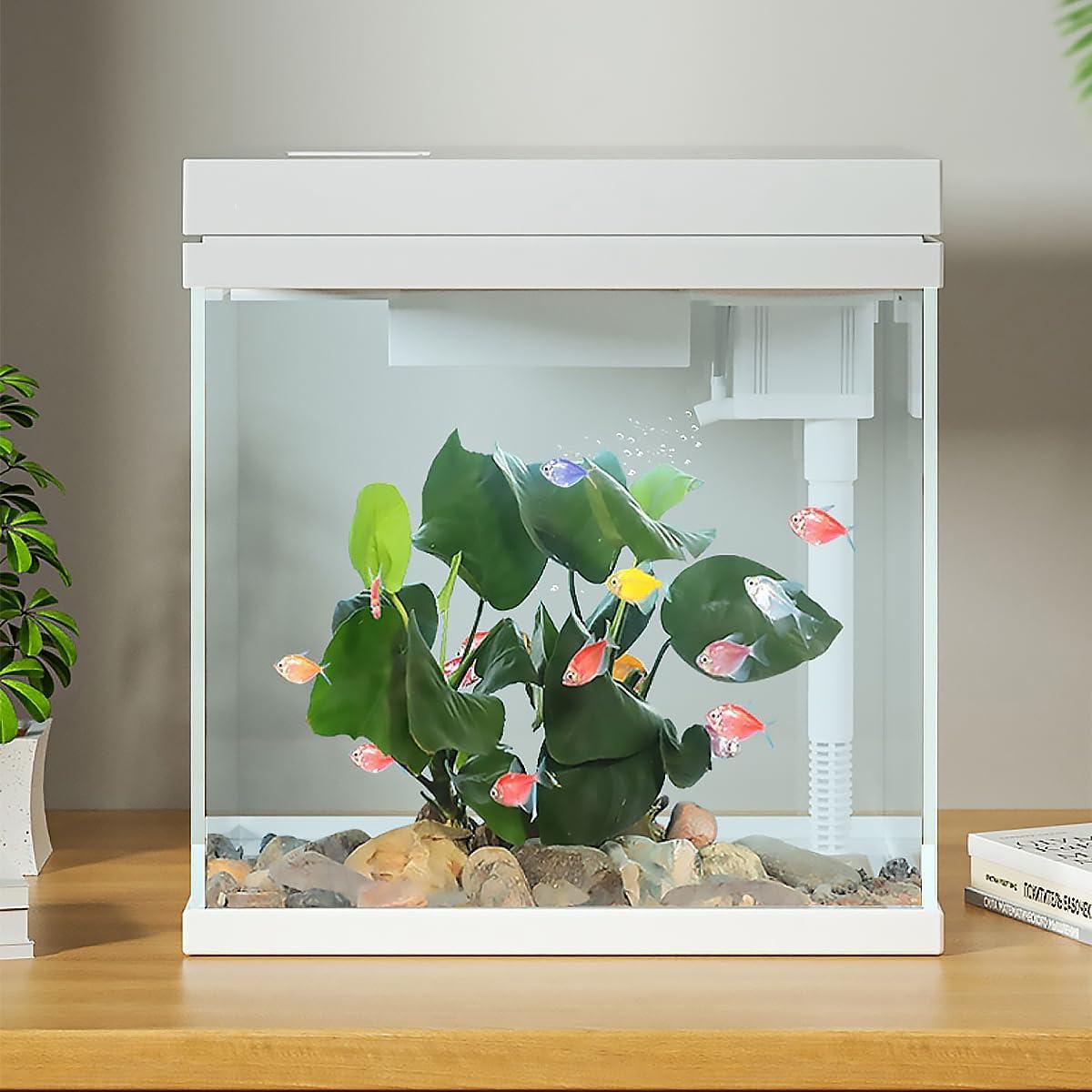 Acuario 9.5L Sundi con Filtro y Luz LED para Agua Dulce