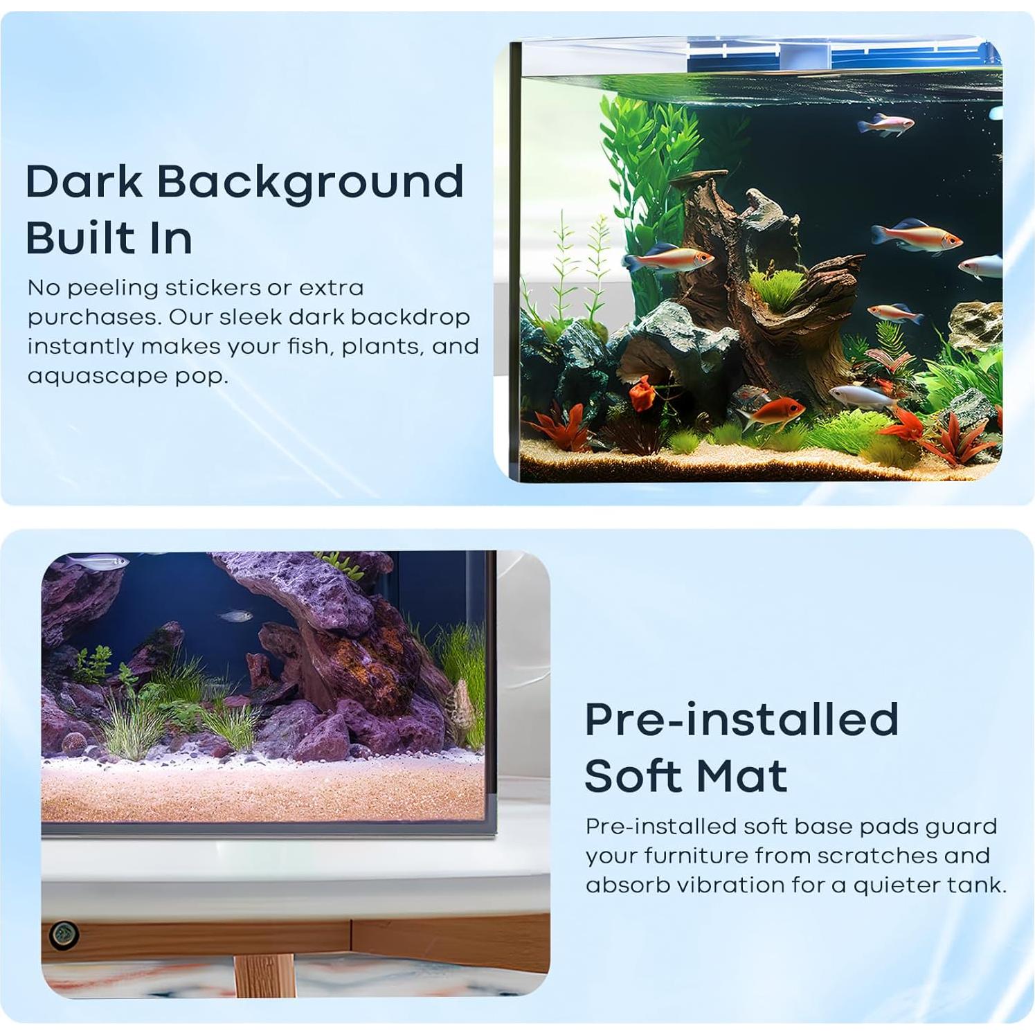 Acuario de 19 litros Wonder Factory con calentador y filtro