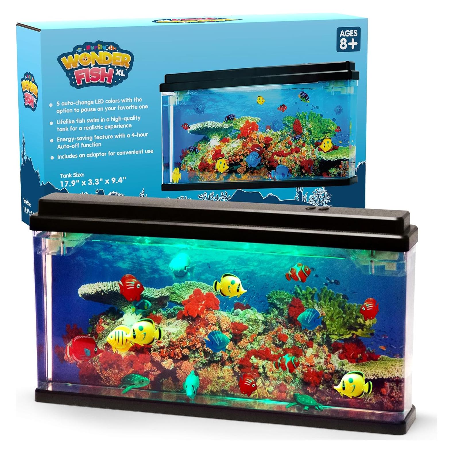 Acuario Virtual XL Nurily AAXL con Luces LED y Peces en Movimiento