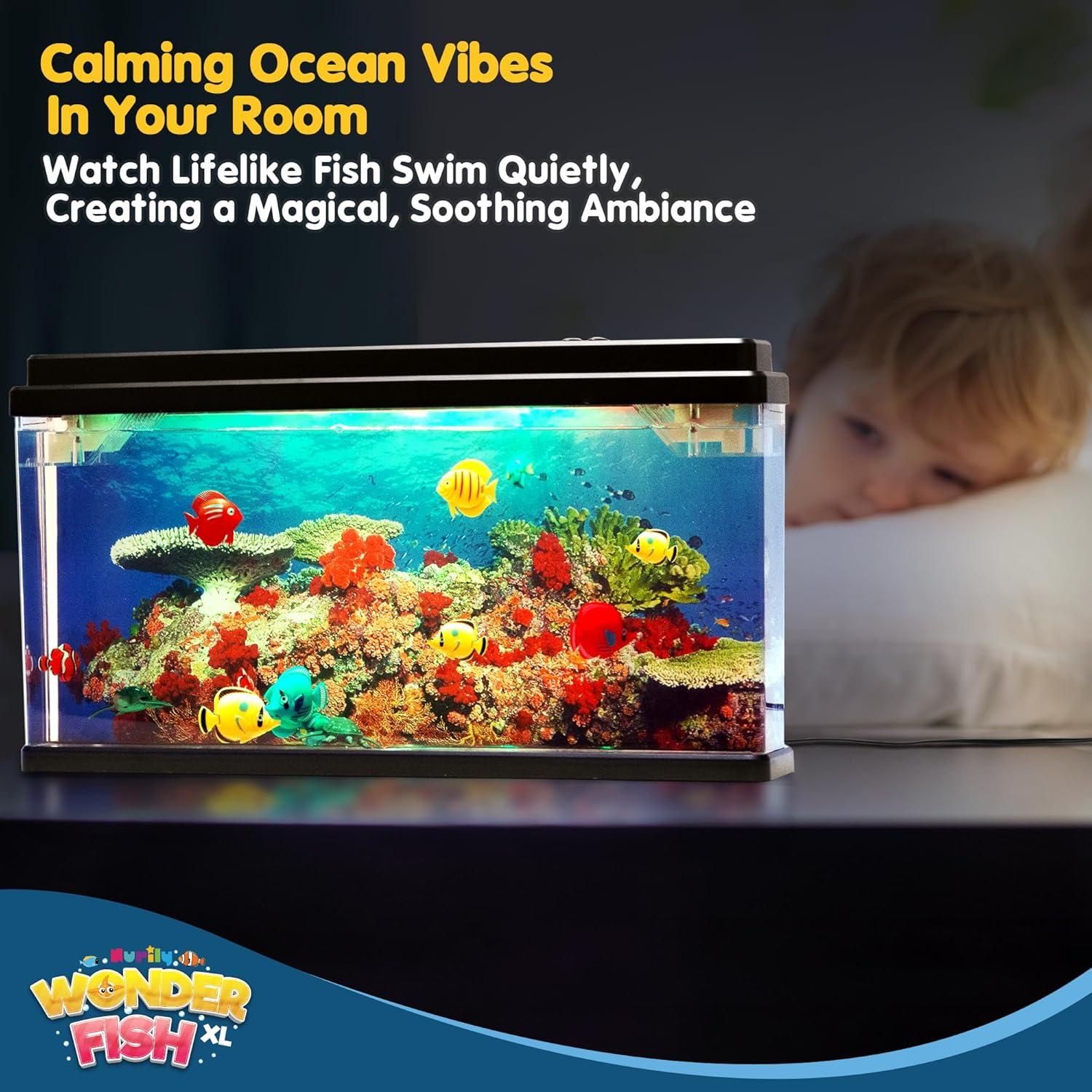 Acuario Virtual XL Nurily AAXL con Luces LED y Peces en Movimiento