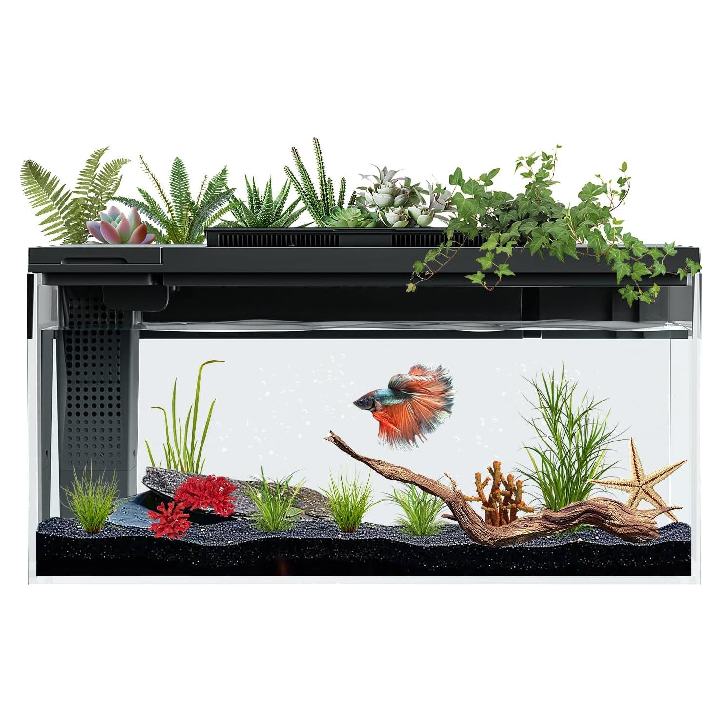 Acuario inteligente ERAARK 14L autolimpiante con luz LED