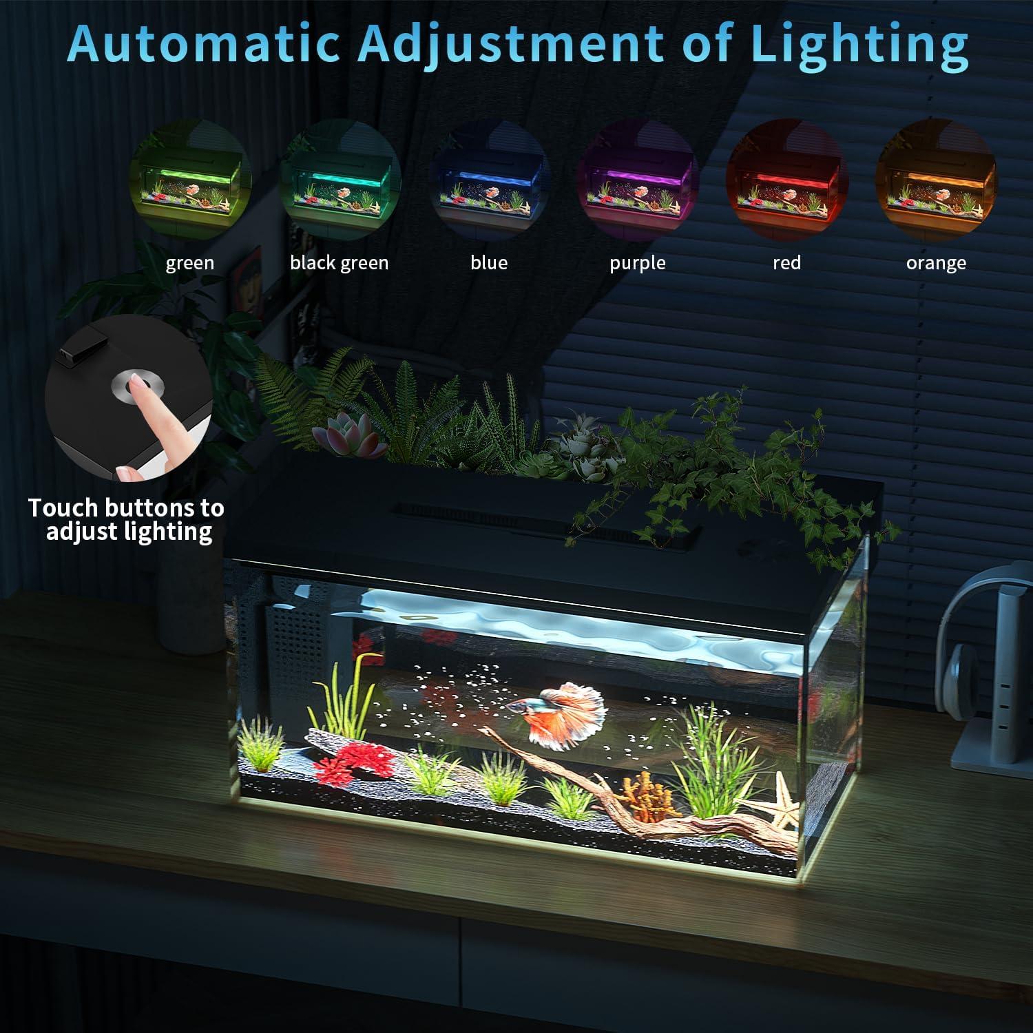Acuario inteligente ERAARK 14L autolimpiante con luz LED