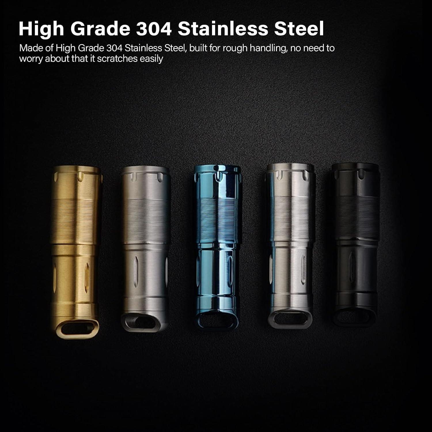 Linterna LED MecArmy X2S Mini EDC Acero Inoxidable 130 Lúmenes