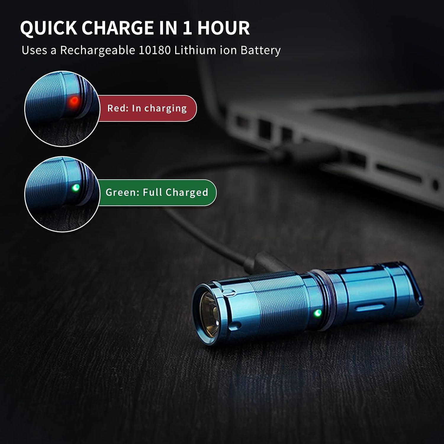 Linterna LED MecArmy X2S Mini EDC Acero Inoxidable 130 Lúmenes