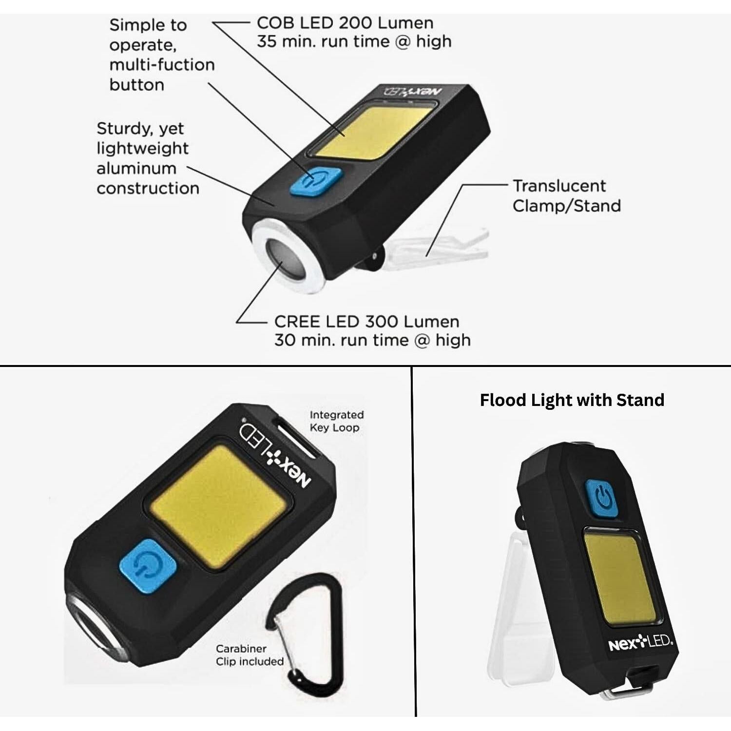 Linterna Recargable NextLED NT-6788 400 Lúmenes USB-C Compacta