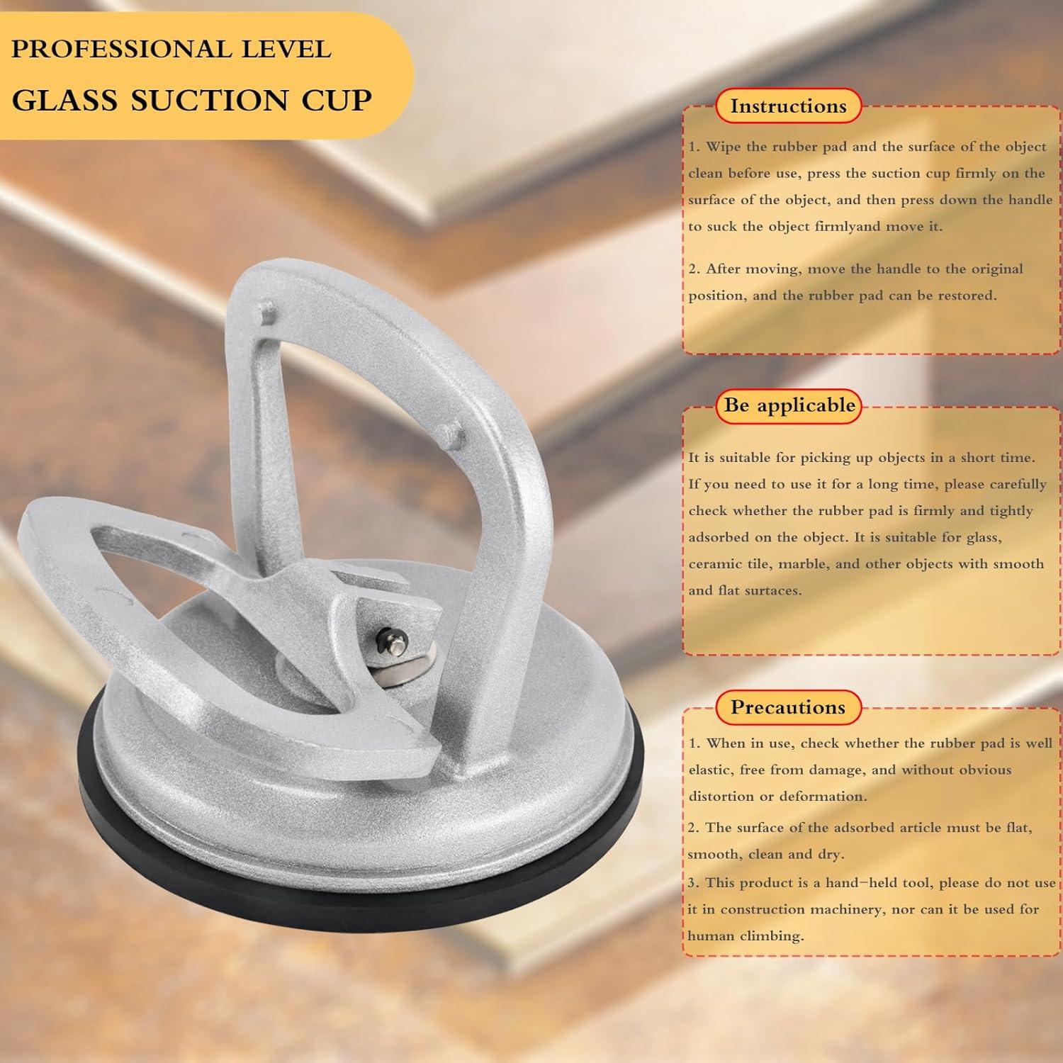 Elevador de Ventosas de Vidrio Aluminio 2Pack 50kg ASDFGHT