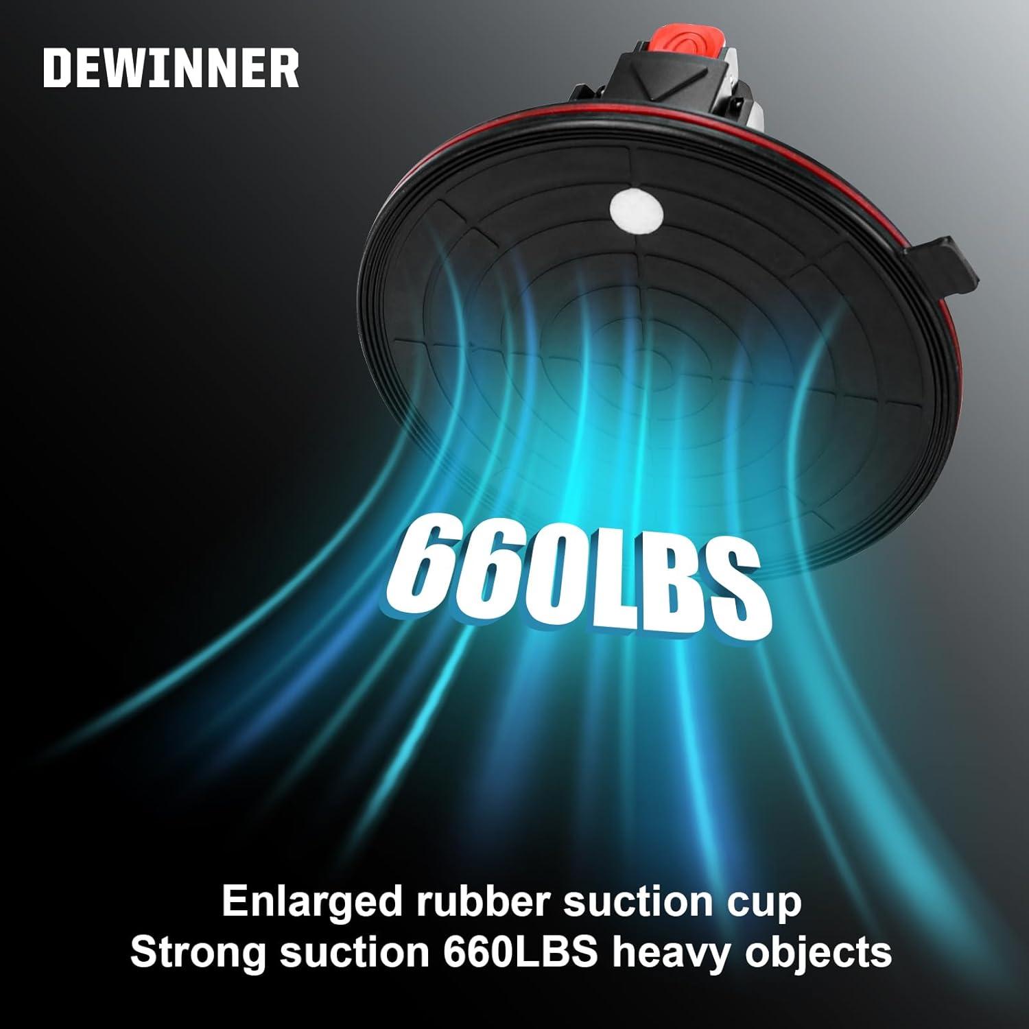 Ventosas de Vidrio DEWINNER 2-Pack 20.32 cm con Manómetro