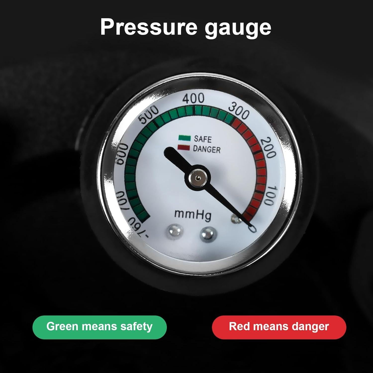 Ventosas de Vidrio DEWINNER 2-Pack 20.32 cm con Manómetro