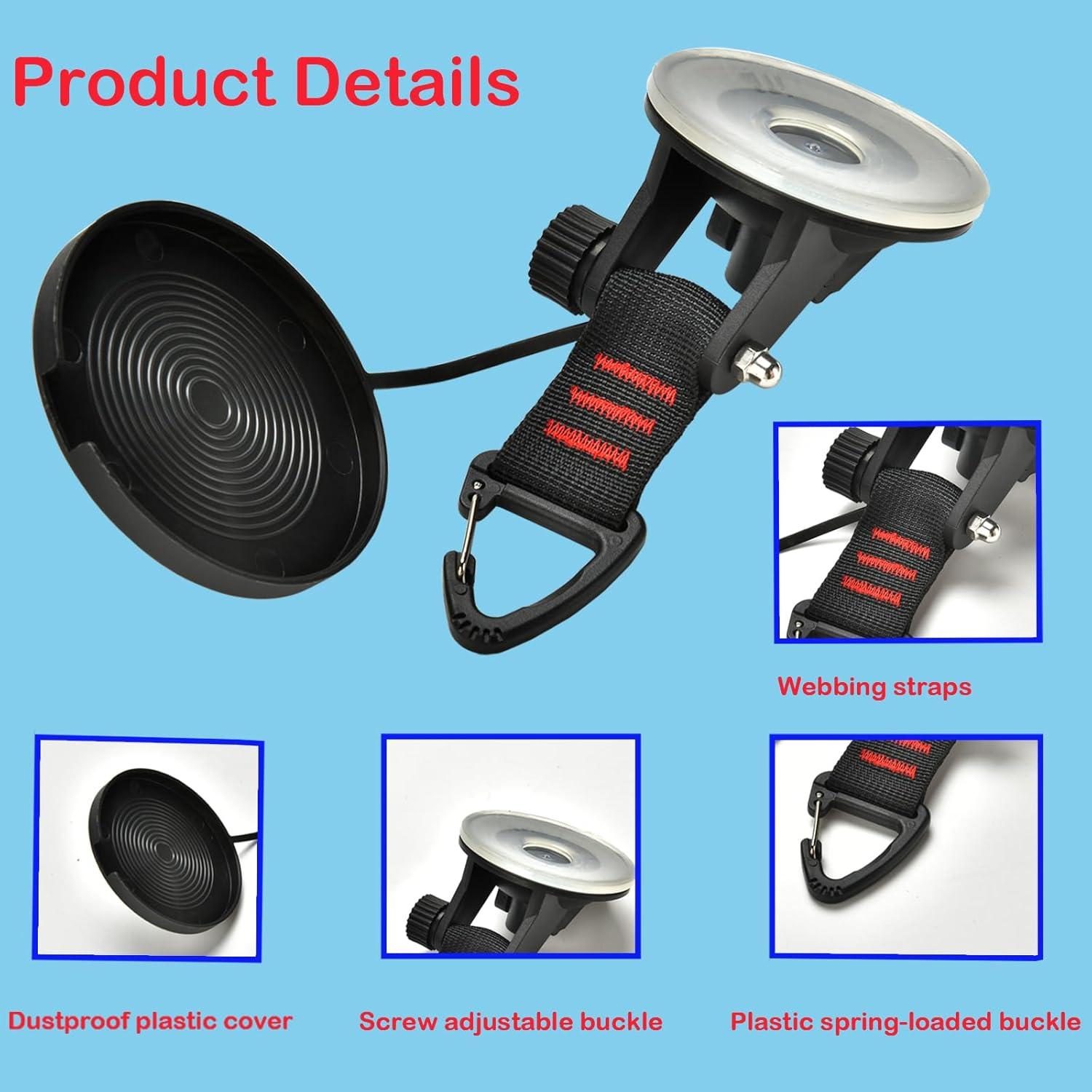 4 Ganchos de Ventosa OjpZorynic Alta Resistencia 10 kg