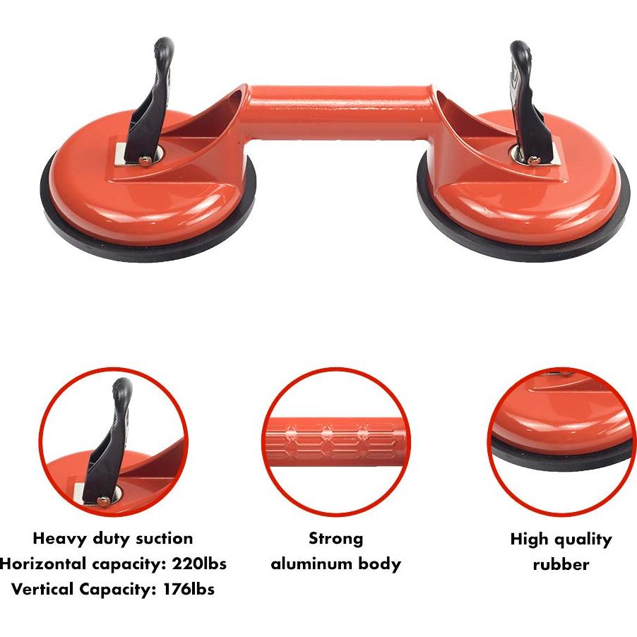 Paquete de 2 Ganchos de Ventosa Aluminio Genubi 11.94 cm