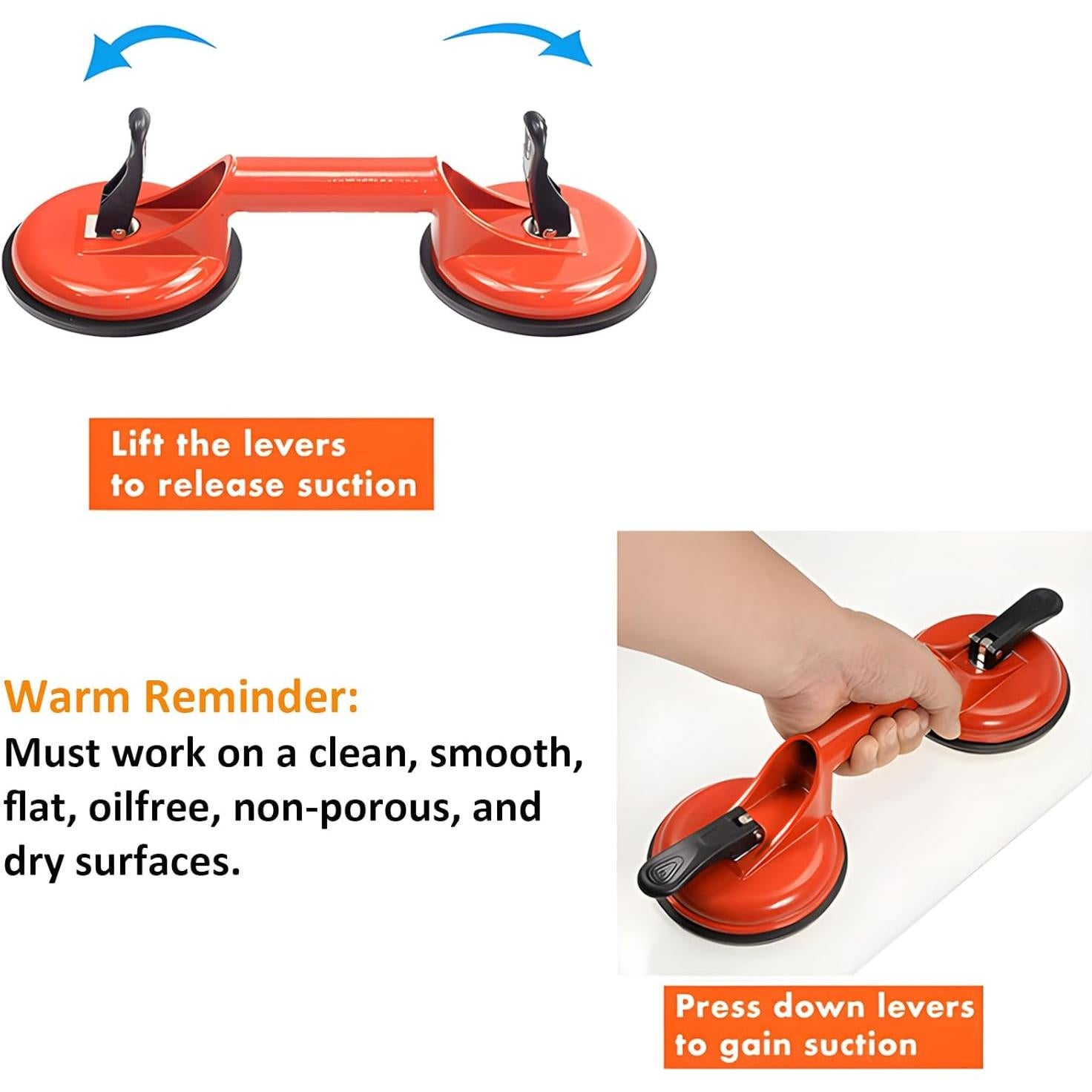 Paquete de 2 Ganchos de Ventosa Aluminio Genubi 11.94 cm