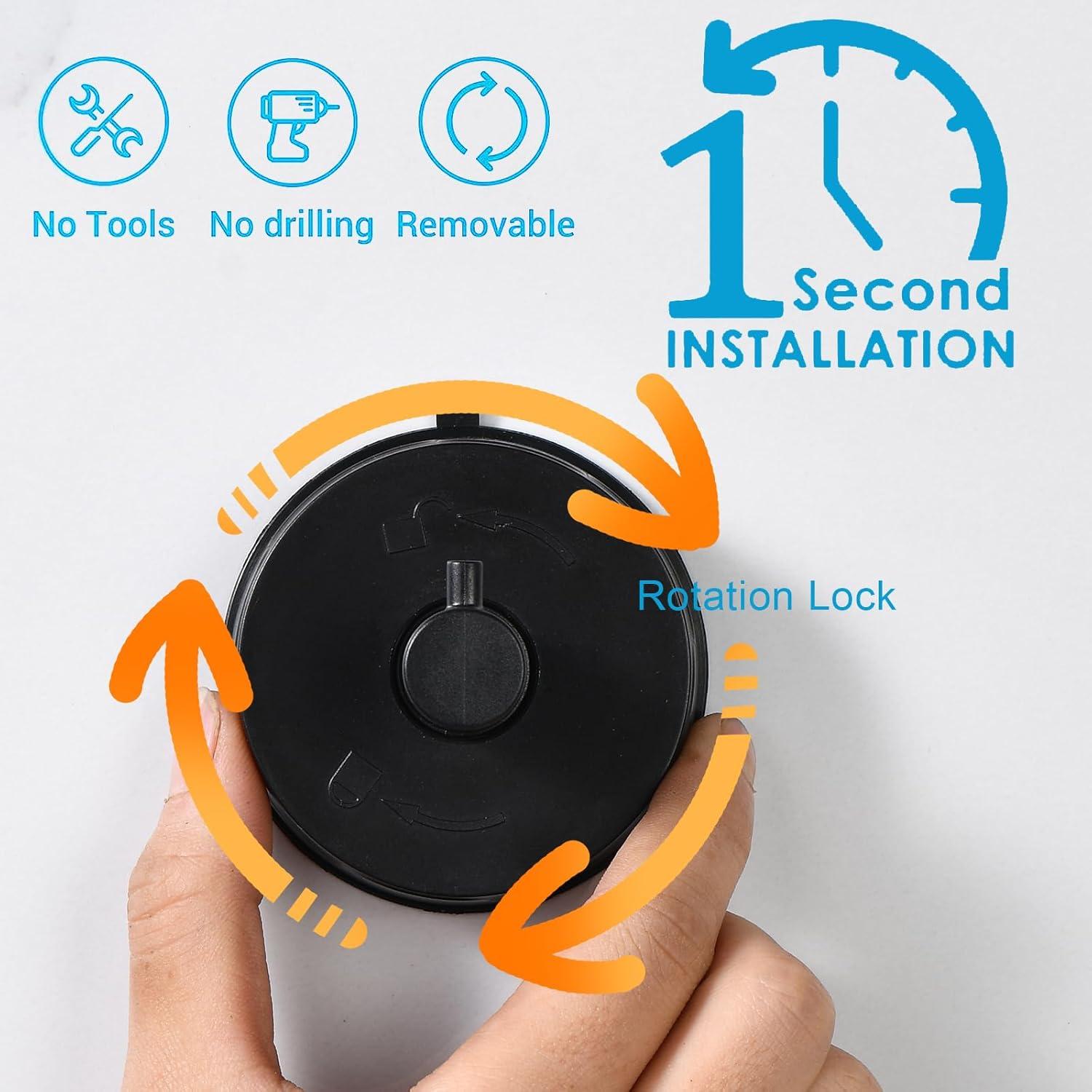 Ganchos de Ventosa DHLXH para Cocina y Baño - 4 Unidades