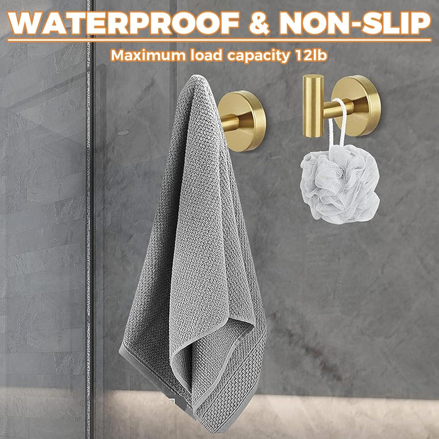 Ganchos de Ventosa CCDANSIYUCR Dorado 4PCS Alta Resistencia