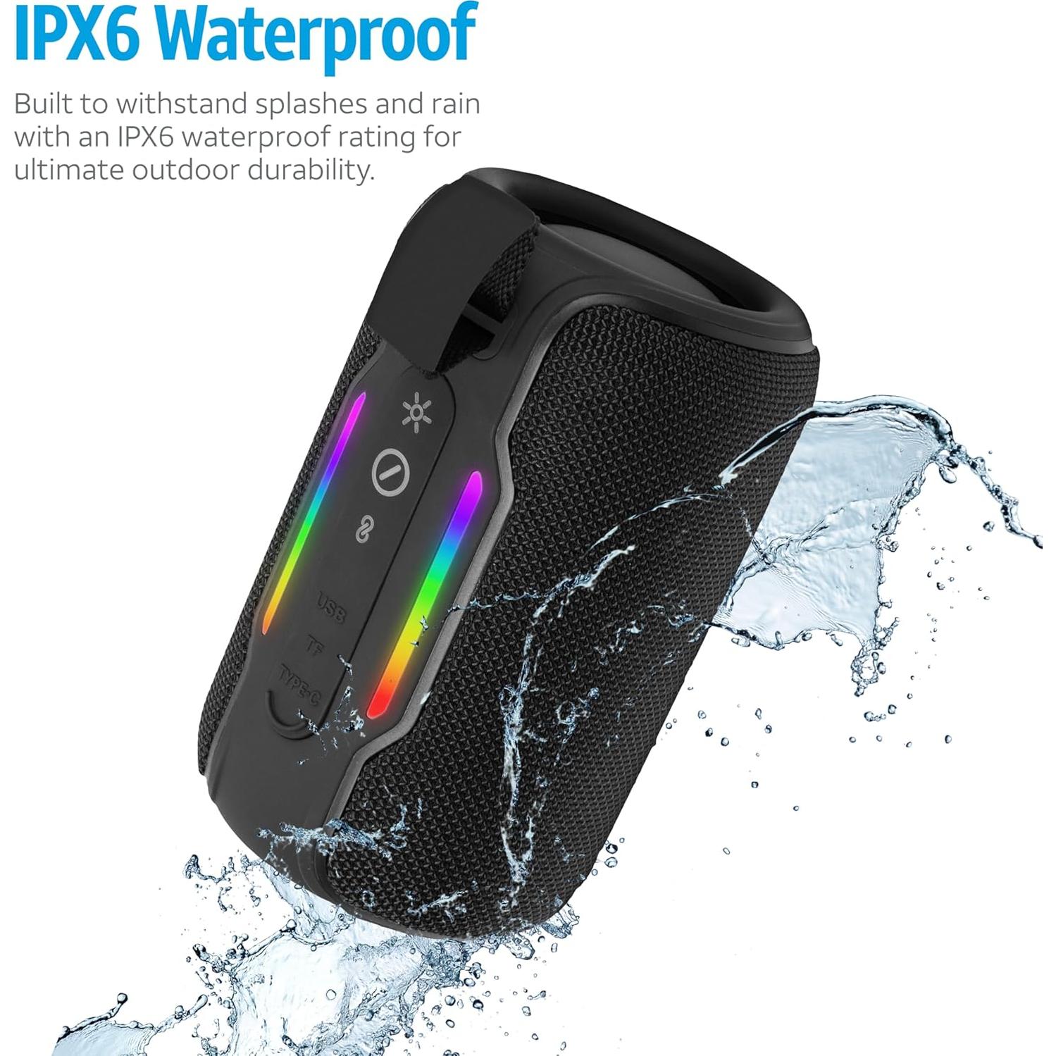 Altavoz Bluetooth AT&T Essentials 10W Impermeable Negro