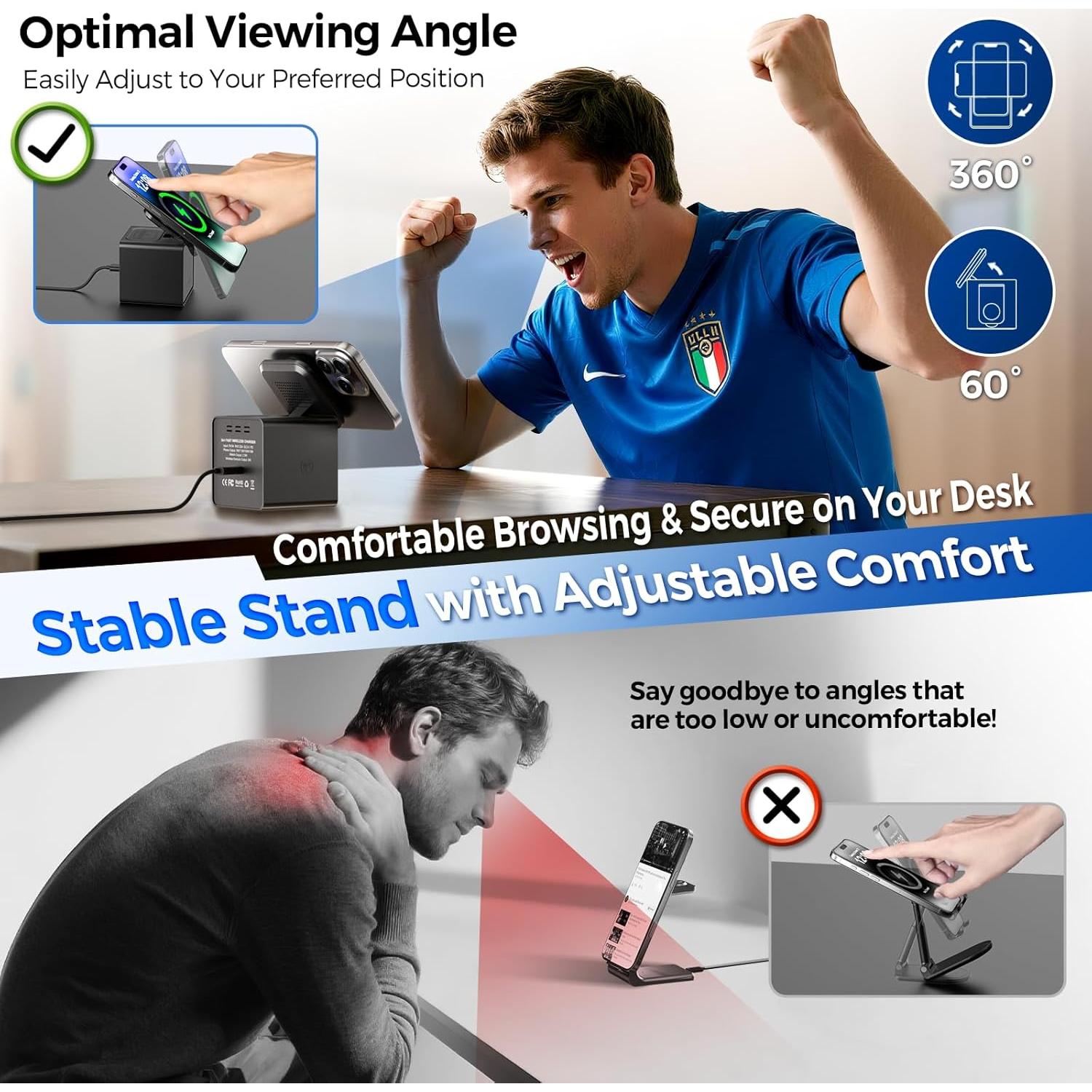 Estación de Carga 3 en 1 MagSafe Likzest para iPhone 12-17