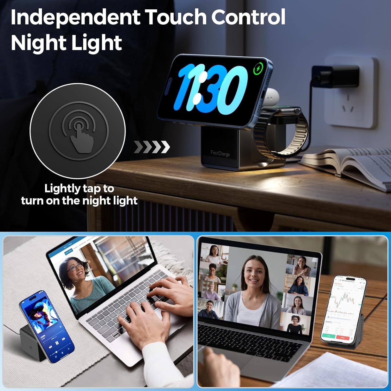 Estación de Carga 3 en 1 MagSafe Likzest para iPhone 12-17