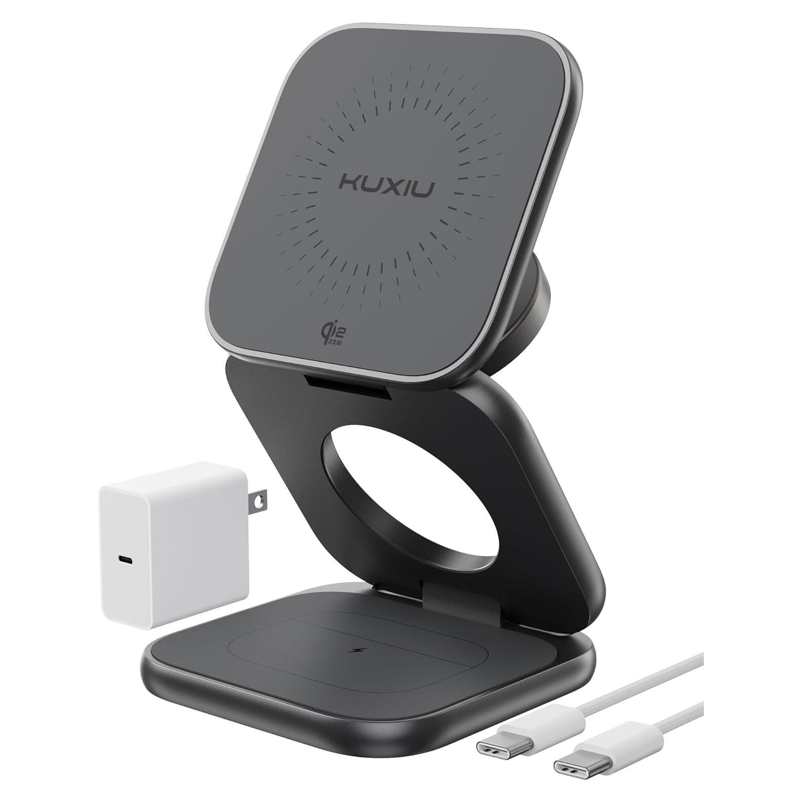 Cargador Inalámbrico Magnético KU XIU X40 25W 3 en 1 para iPhone