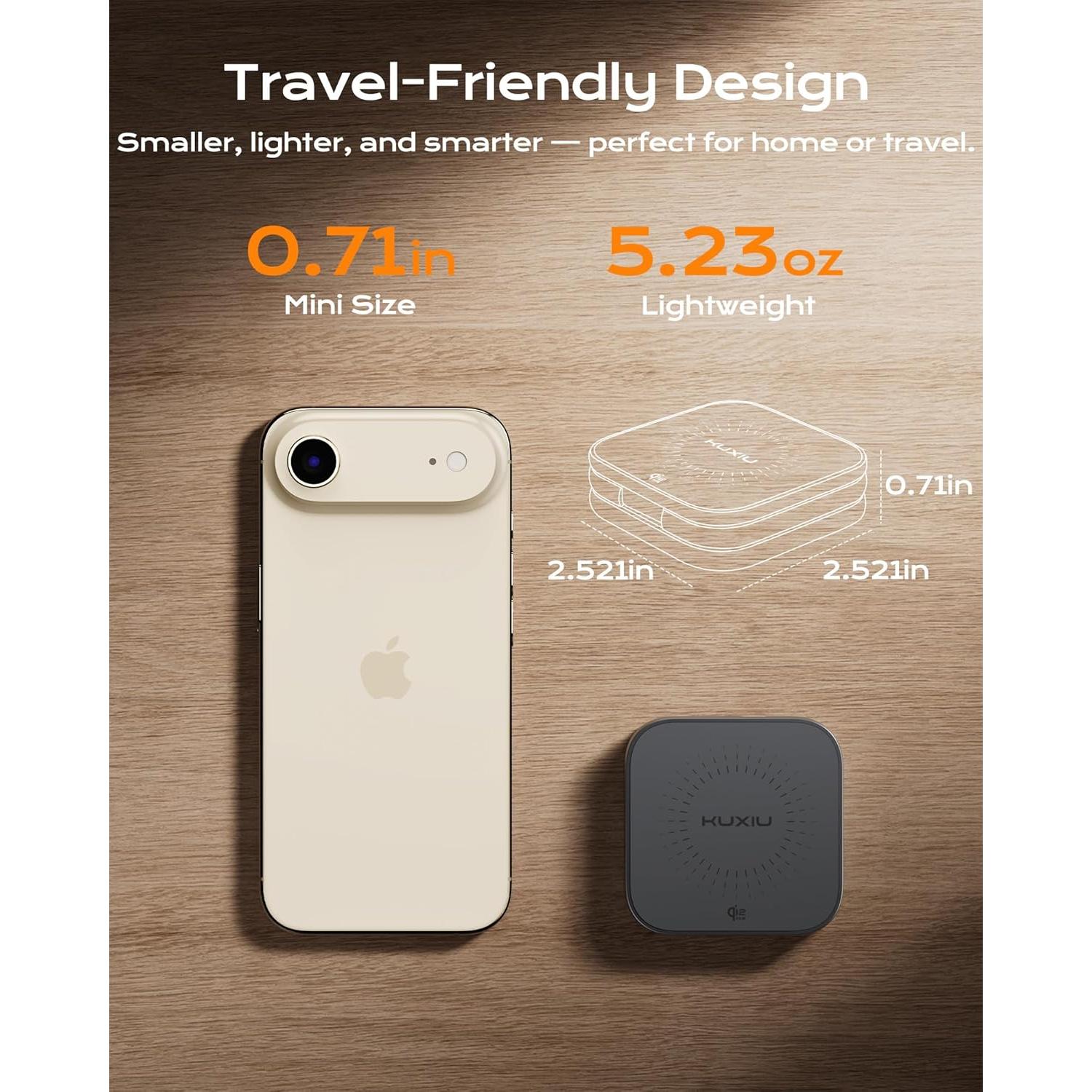 Cargador Inalámbrico Magnético KU XIU X40 25W 3 en 1 para iPhone