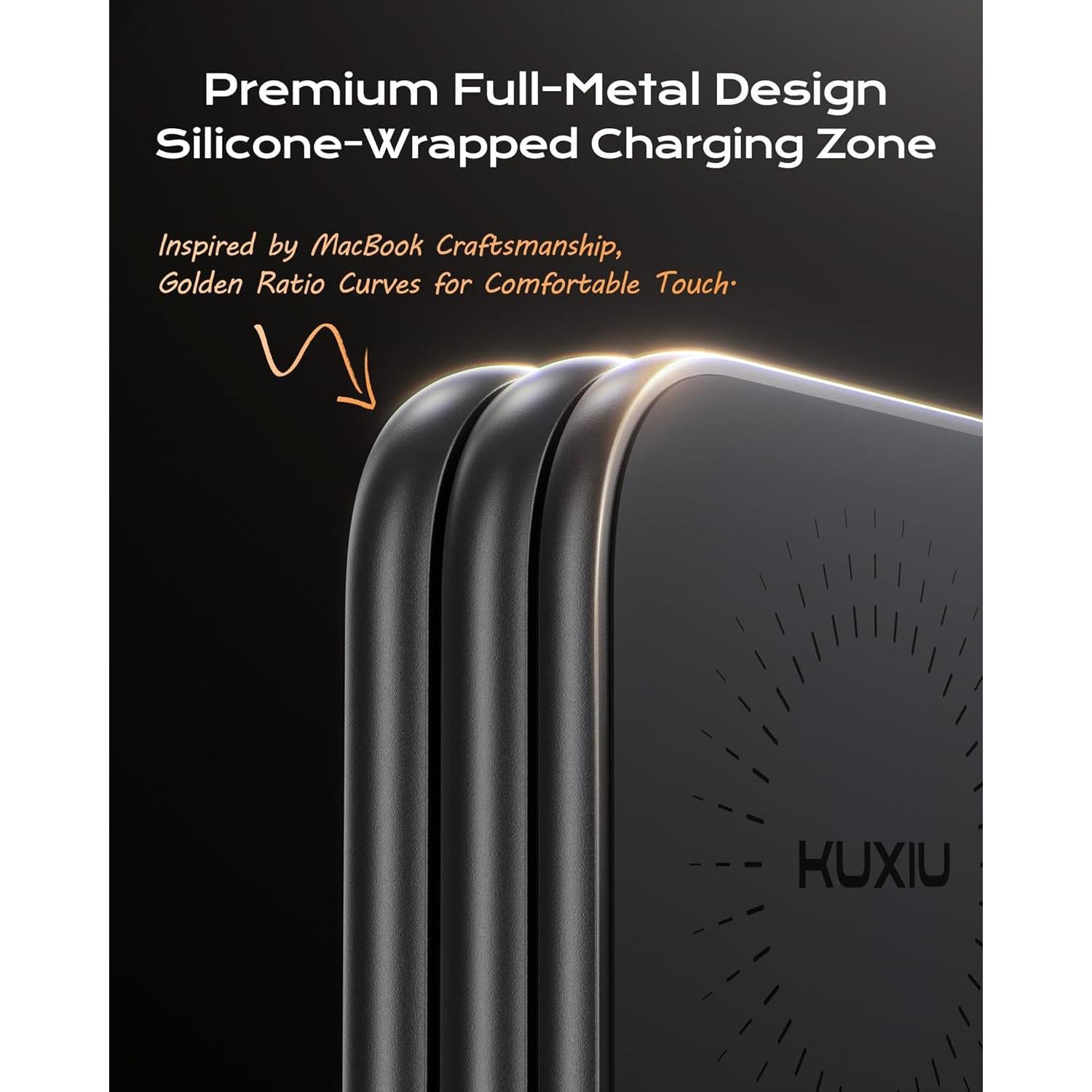 Cargador Inalámbrico Magnético KU XIU X40 25W 3 en 1 para iPhone