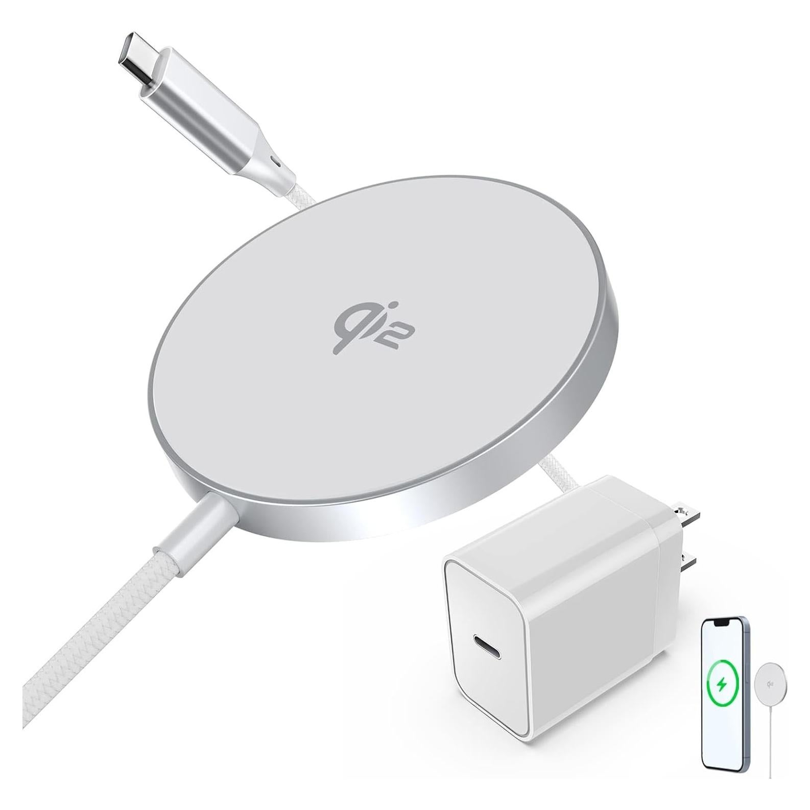 Cargador Magnético 15W para iPhone + Adaptador PD 25W