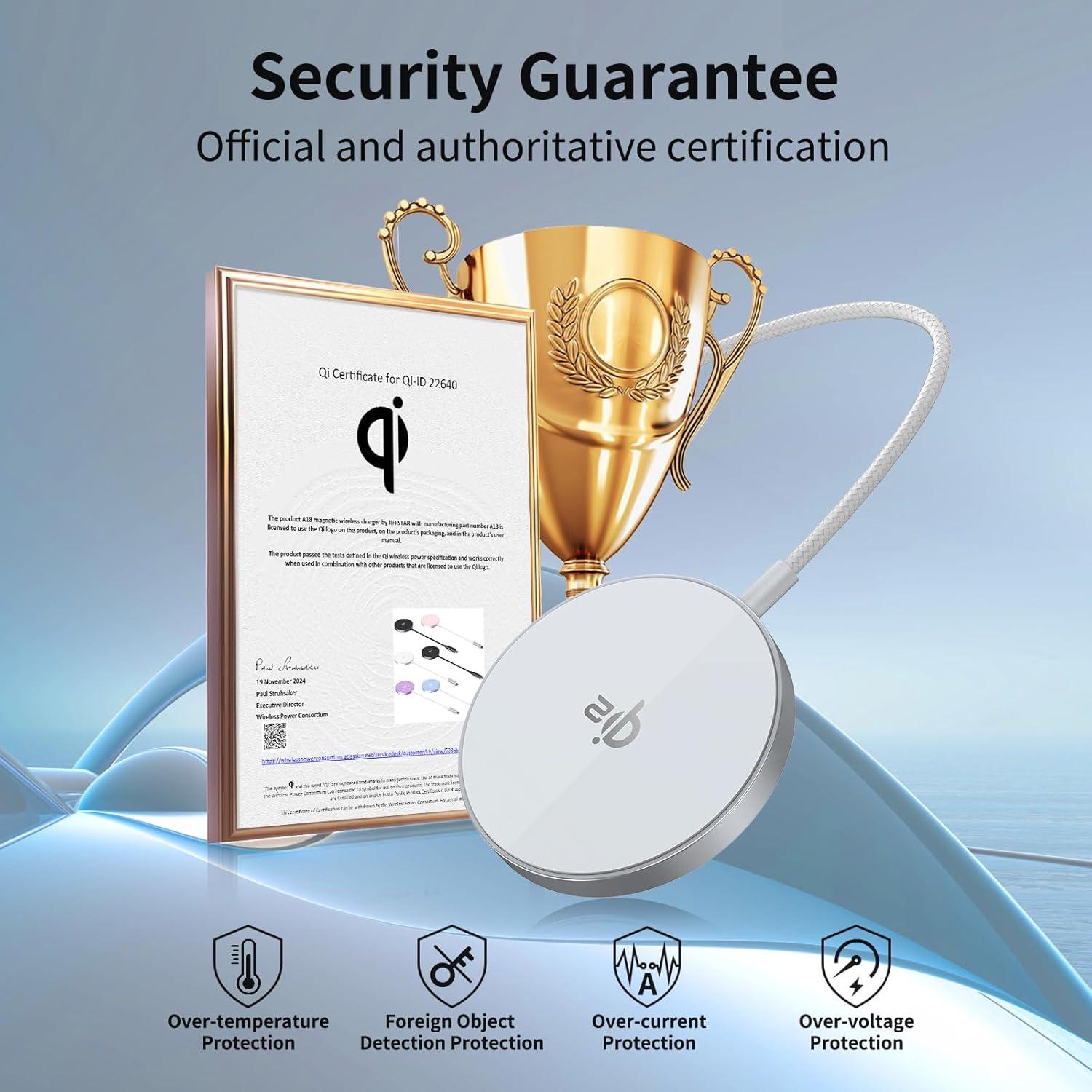 Cargador Magnético 15W para iPhone + Adaptador PD 25W