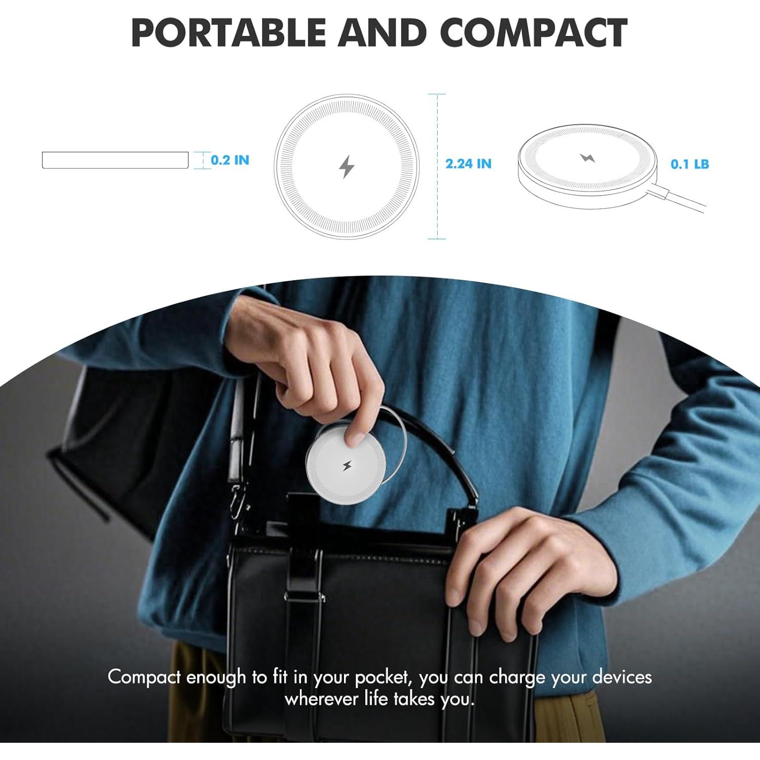 Paquete de 3 Cargadores Inalámbricos Magnéticos 15W Qi - Apple/Samsung