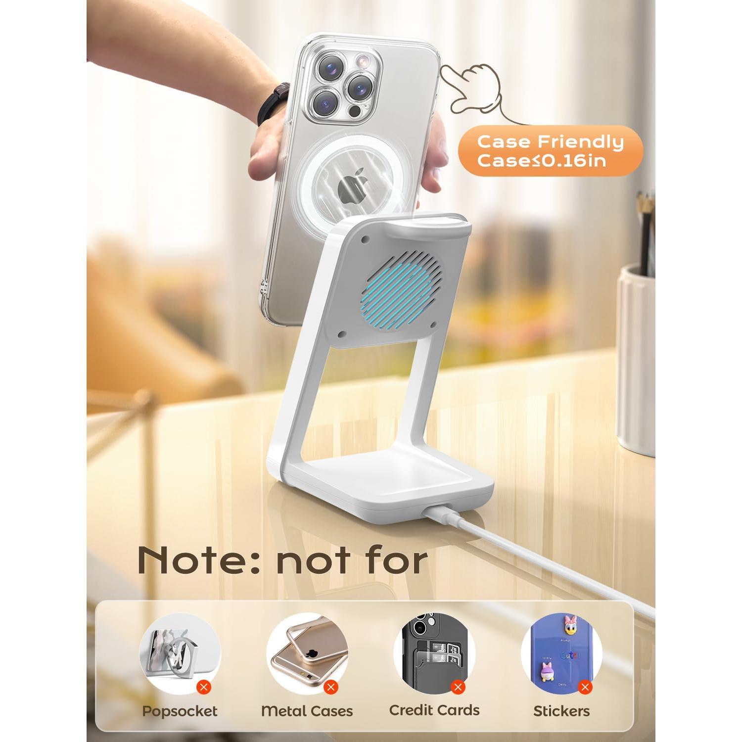 Estación de Carga 3 en 1 APOR para iPhone, Apple Watch y AirPods