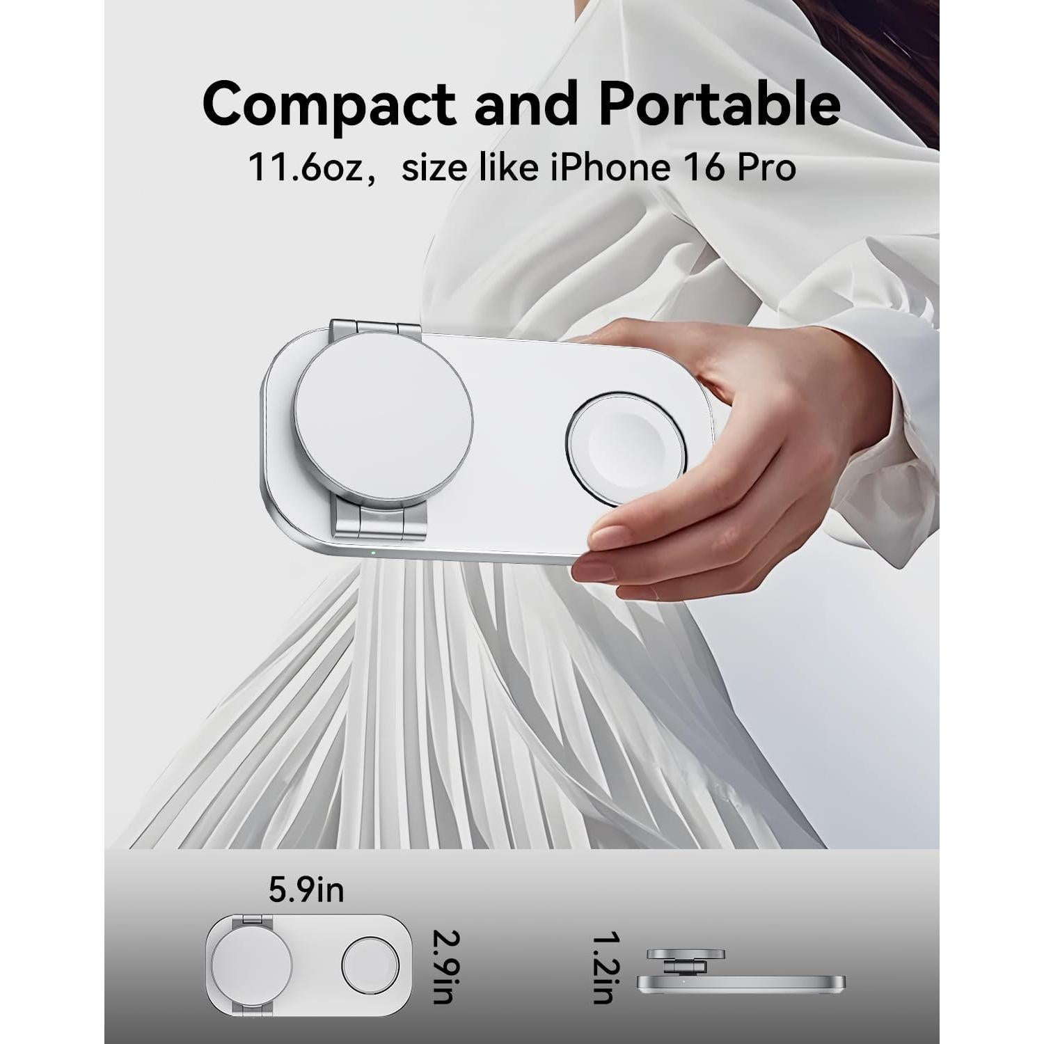 Estación de Carga Inalámbrica 3 en 1 KEEPRO Magnética 15W