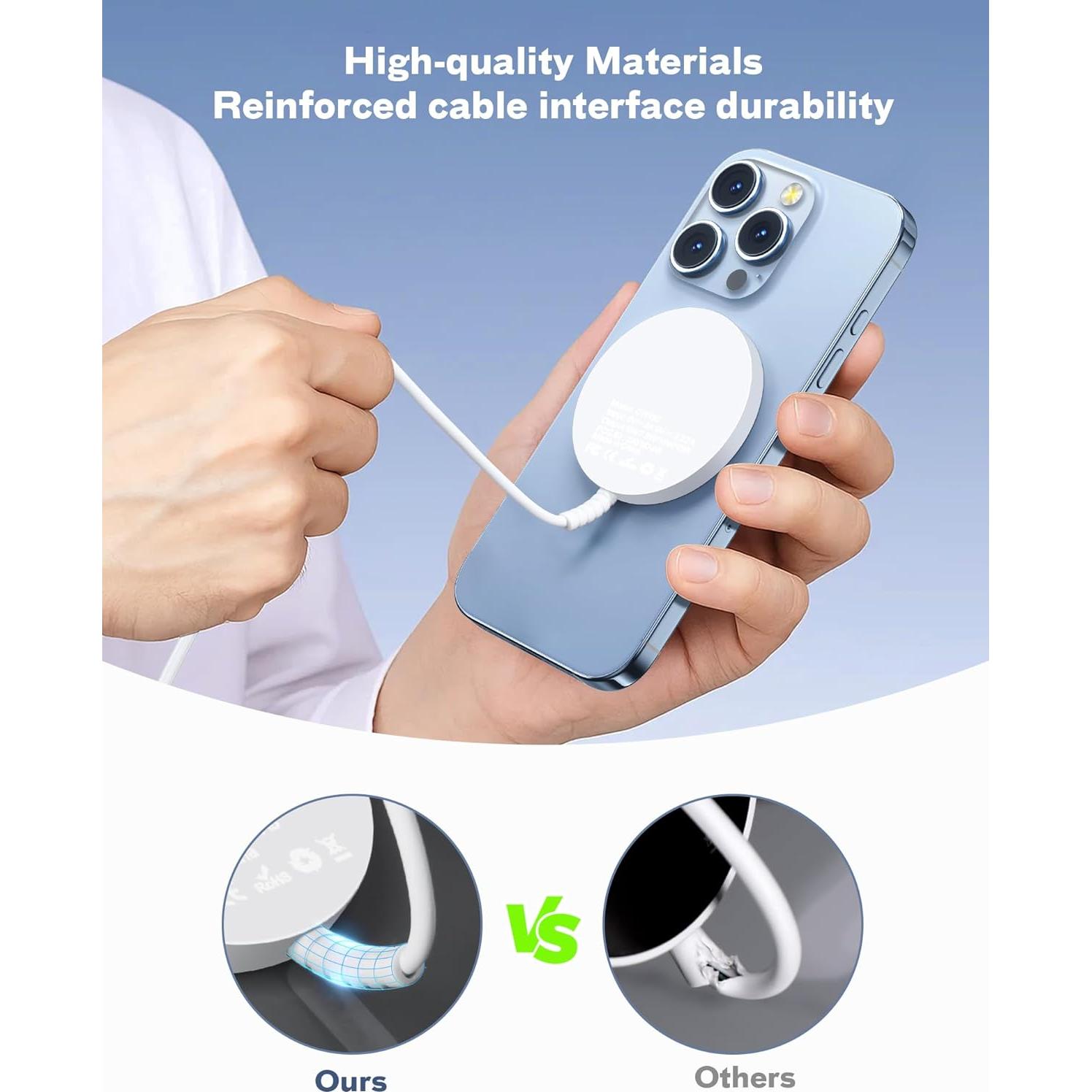 Cargador Inalámbrico Magnético Magsafe para iPhone 12-17 y AirPods