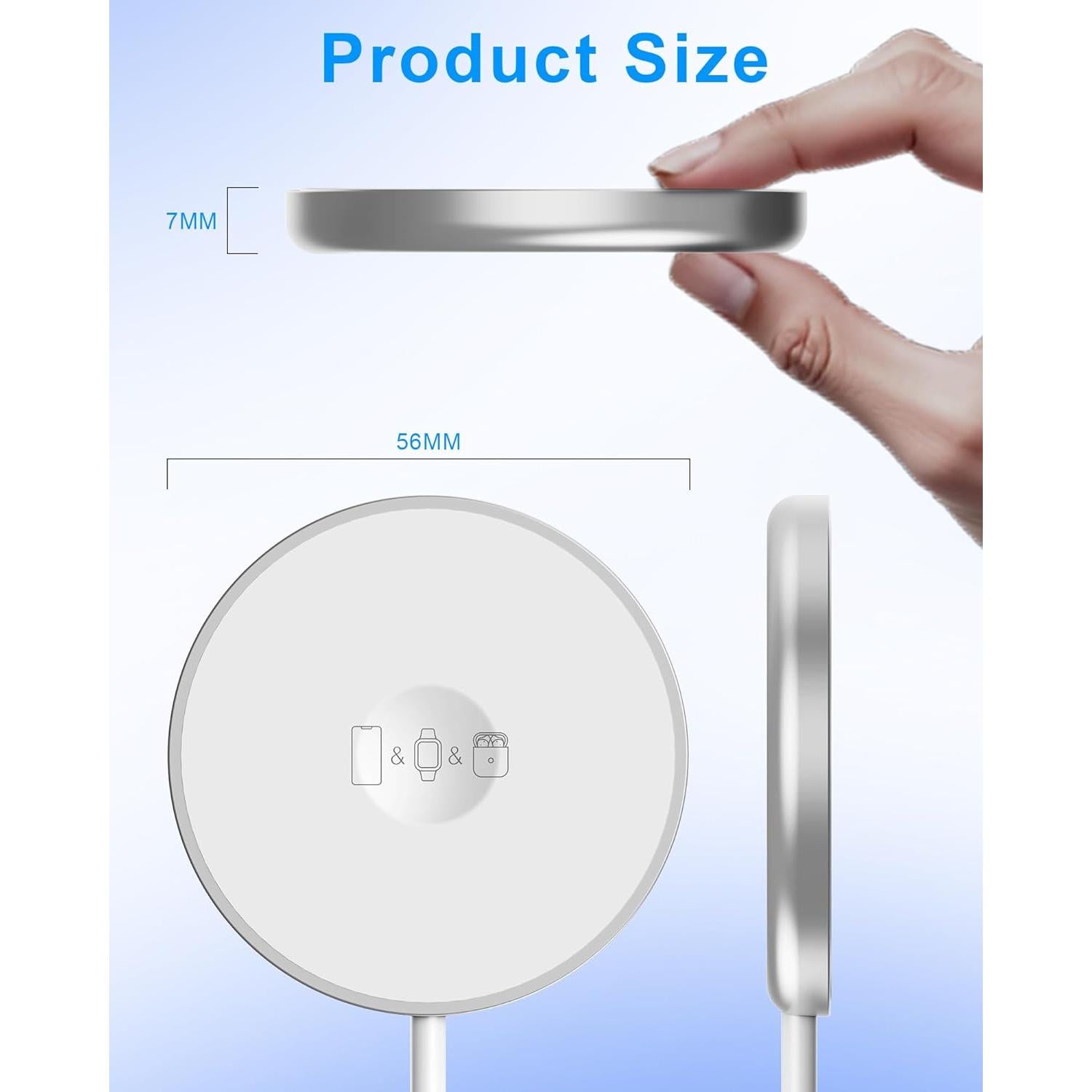 Cargador Inalámbrico Rápido 3 en 1 Mag-Safe Apple M9