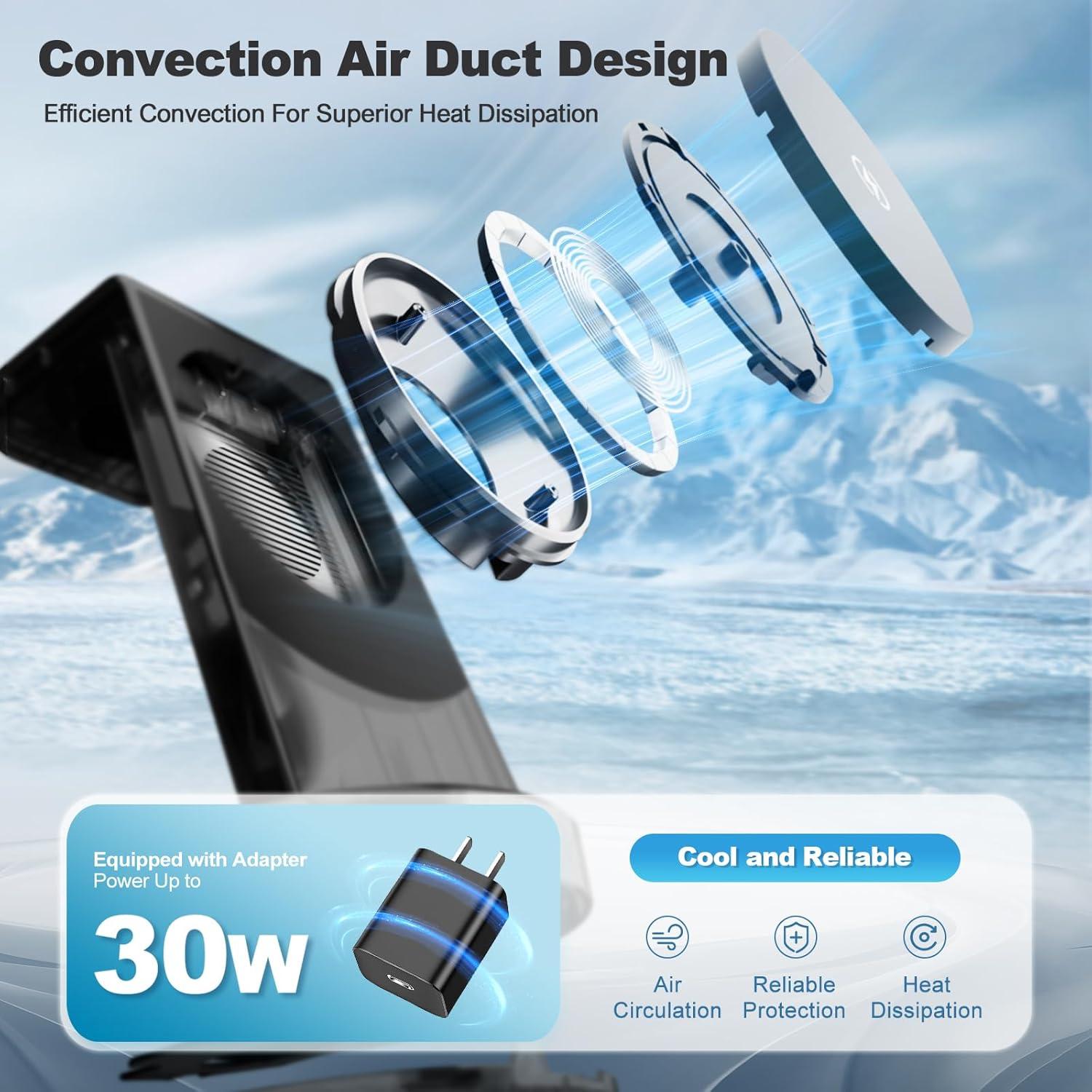 Estación de Carga Inalámbrica 3 en 1 Smile W166 15W para iPhone