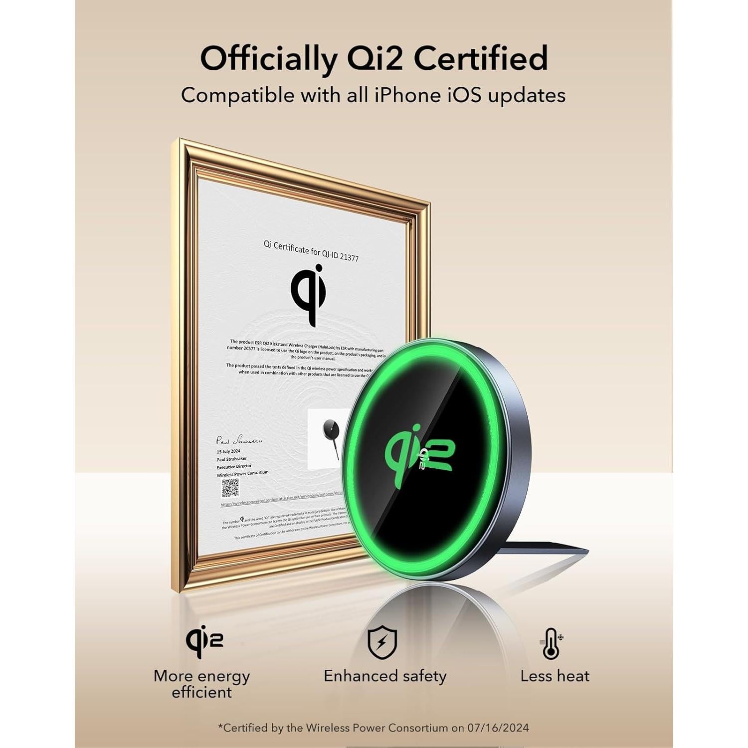 Cargador Inalámbrico ESR MagSafe 15W con Soporte - Azul