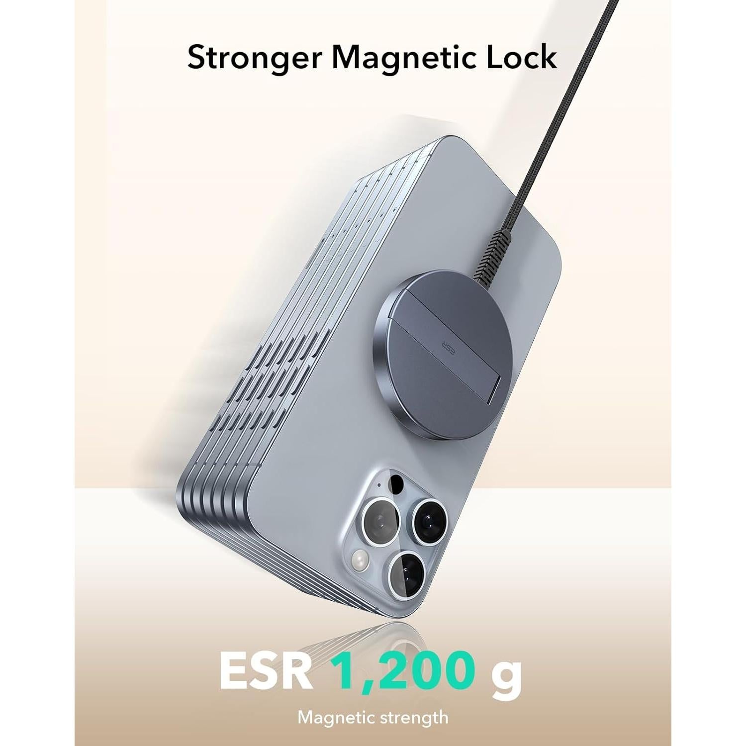 Cargador Inalámbrico ESR MagSafe 15W con Soporte - Azul