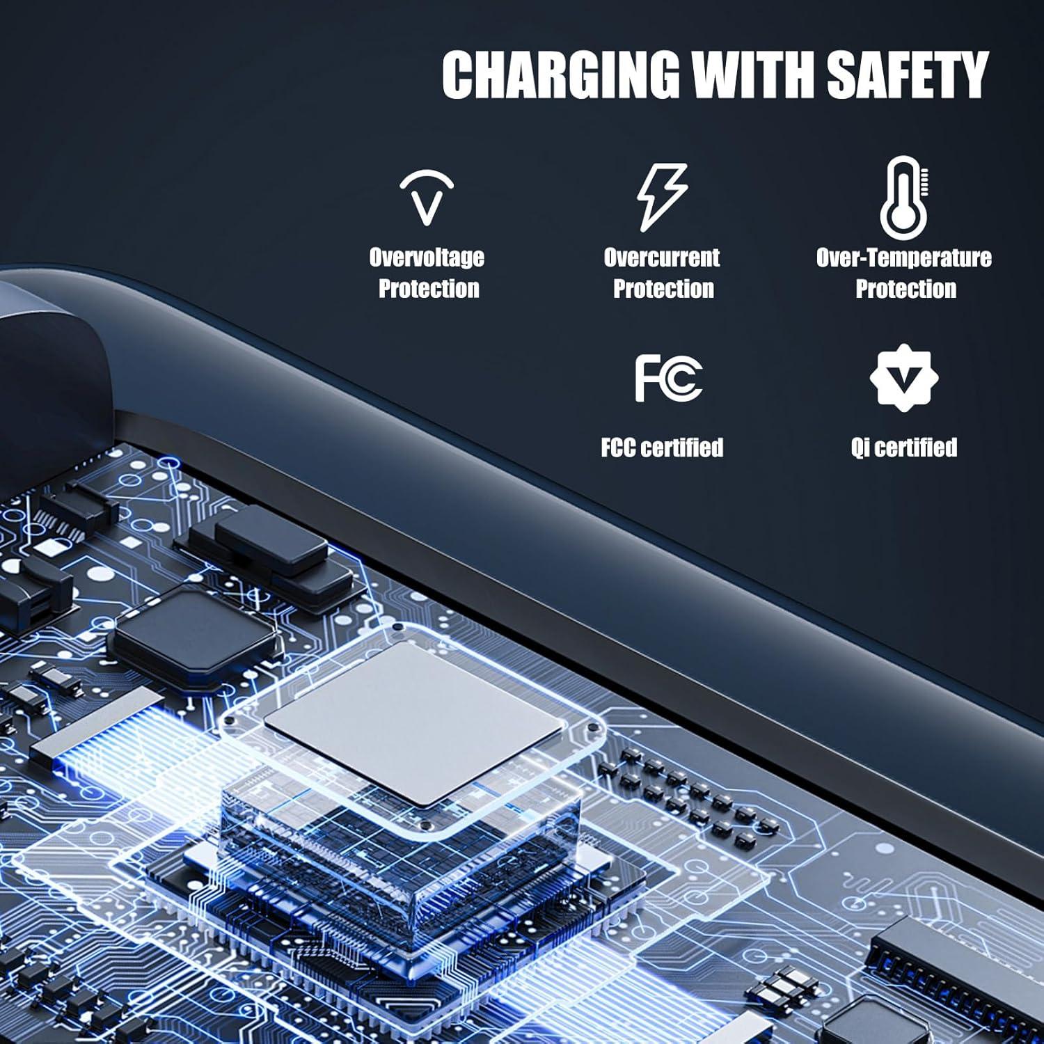 Cargador Inalámbrico Magnético 3 en 1 Guanyu Negro