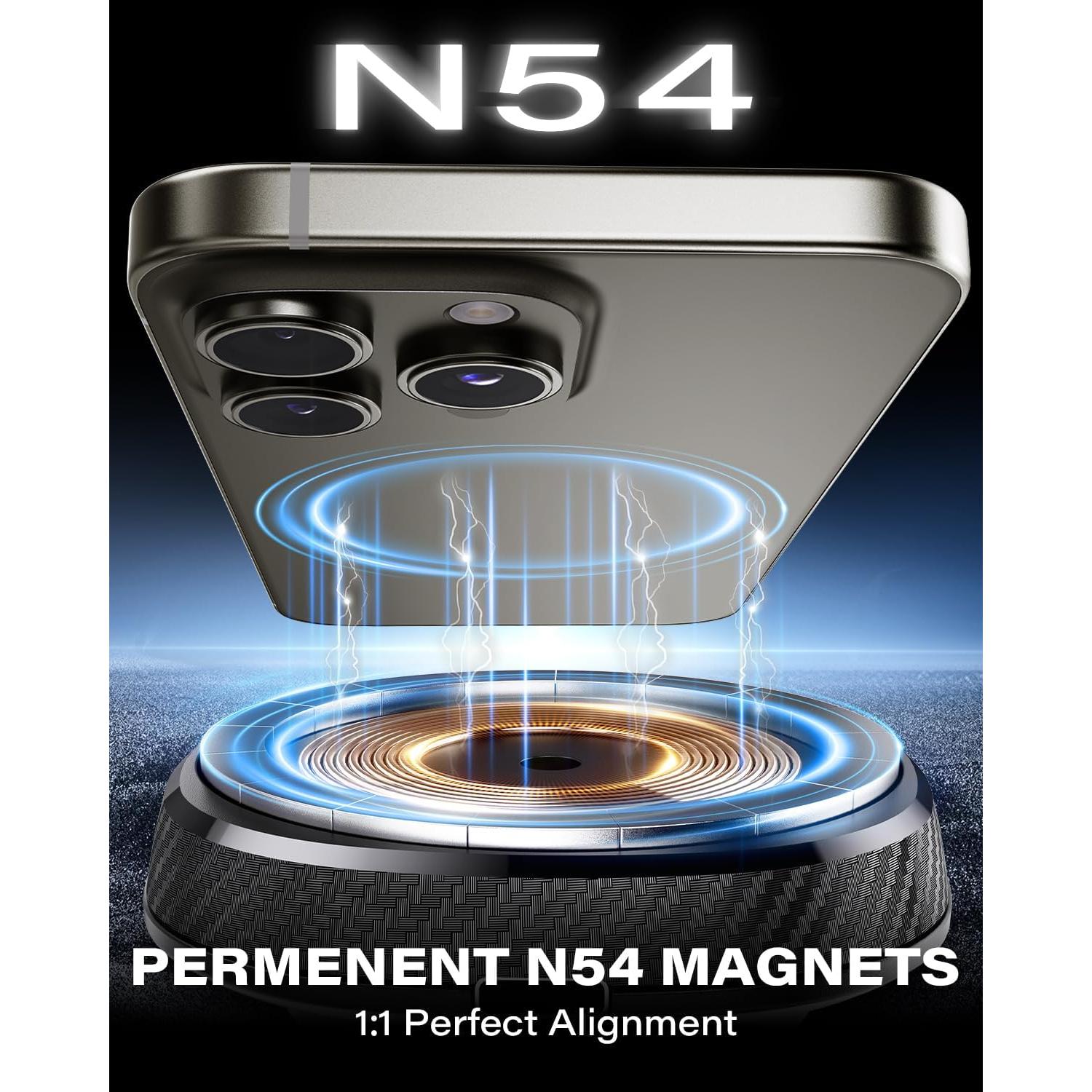 Soporte de Carga Magnético OQTIQ QI2 15W con Ventilador