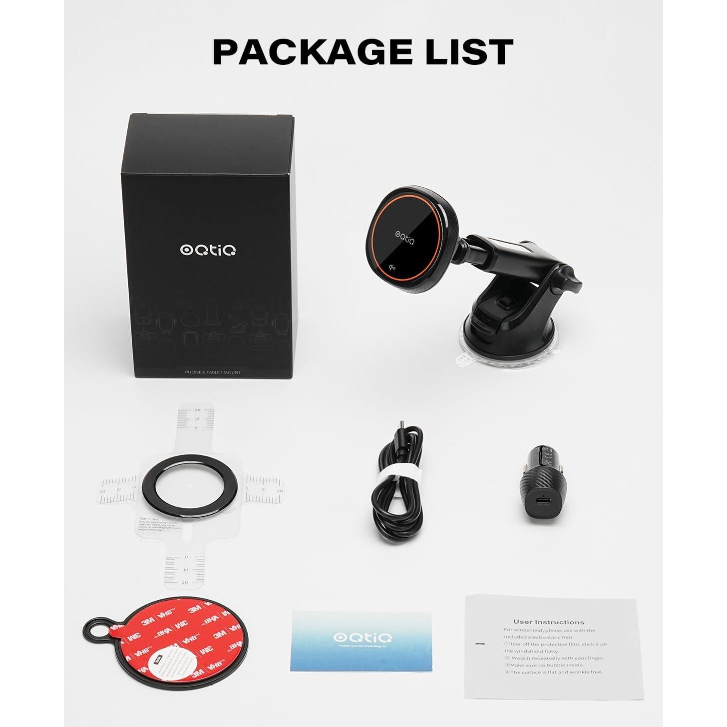 Soporte de Carga Magnético OQTIQ QI2 15W con Ventilador