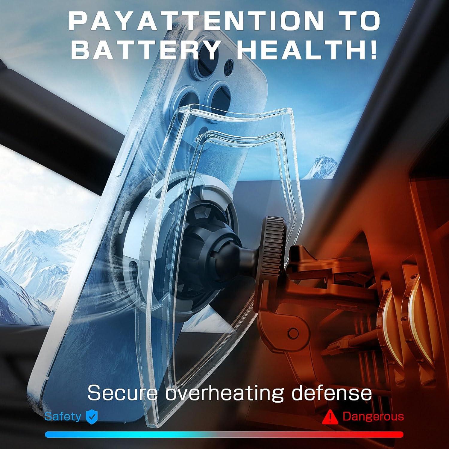 Cargador de Coche Inalámbrico Qi2 OUNAIDE 15W para iPhone