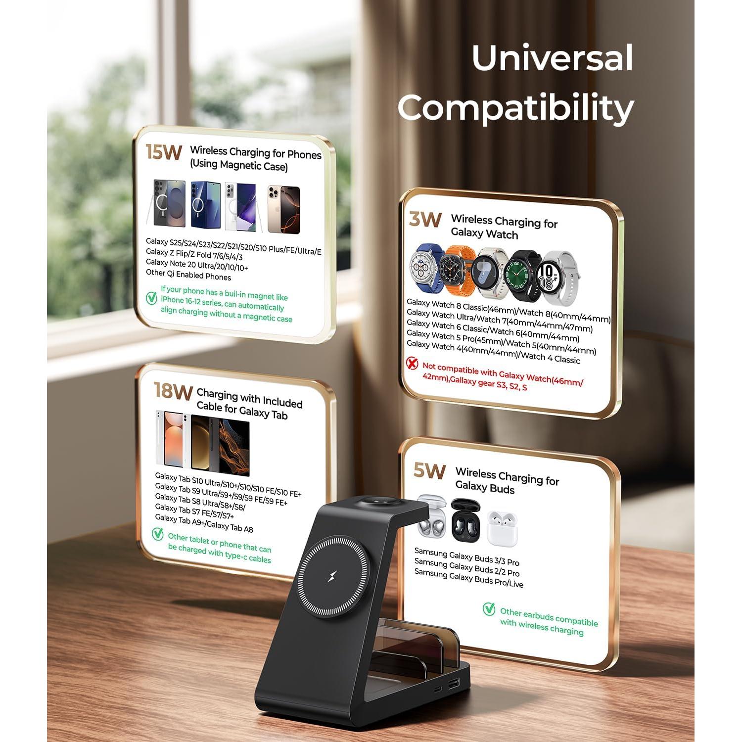 Cargador Inalámbrico Magnético 5 en 1 Samsung G806